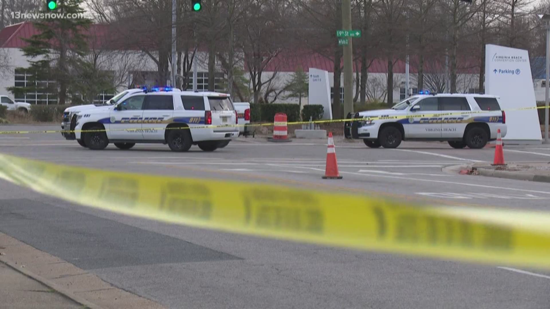 A shooting on Parks Avenue and 19th Street right near the Virginia Beach Convention Center landed one person in the hospital.