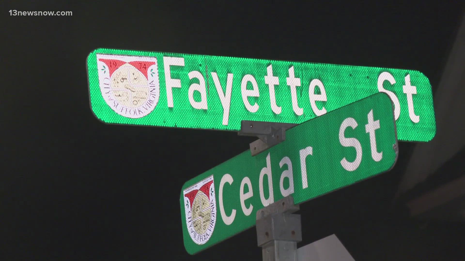 Suffolk Police were called to Cedar Street for reports of gunshots fired Monday evening. A man was found with multiple gunshot wounds.