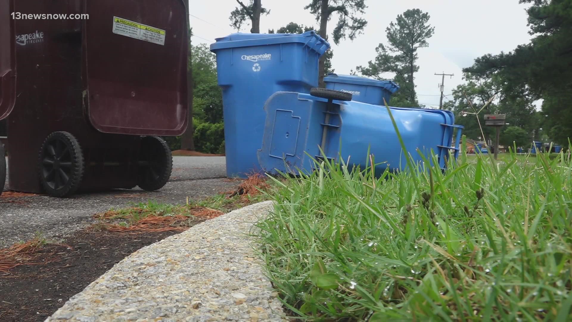 Over the summer, the City of Chesapeake voted to end city-funded curbside recycling, despite a petition with more than 7,000 signatures asking them to keep it.