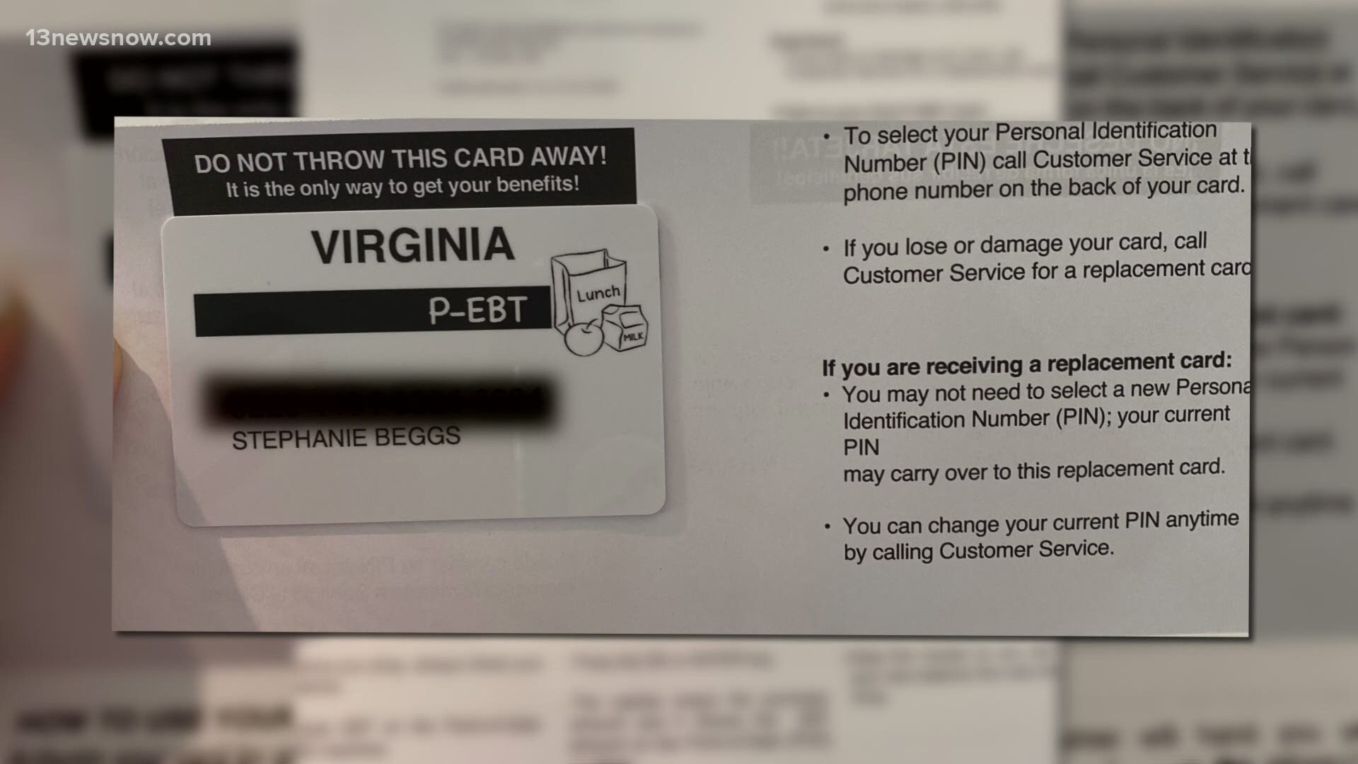 Chesapeake Public Schools officials told us meal cards were mistakenly sent to the wrong households. They said they are on top of the mix-up.