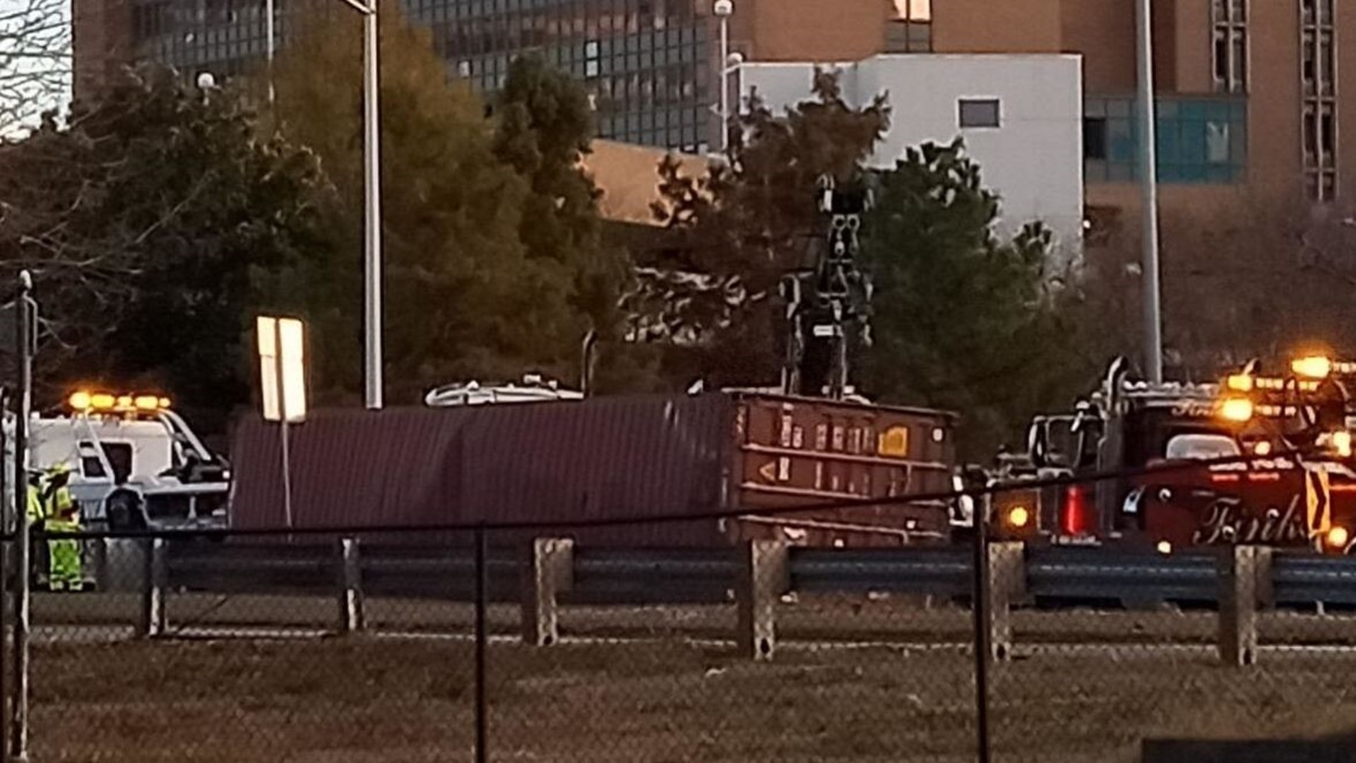 Northbound lanes along Hampton Boulevard near Gresham Avenue have reopened after a semi-truck overturned causing a backup at the height of rush hour traffic.