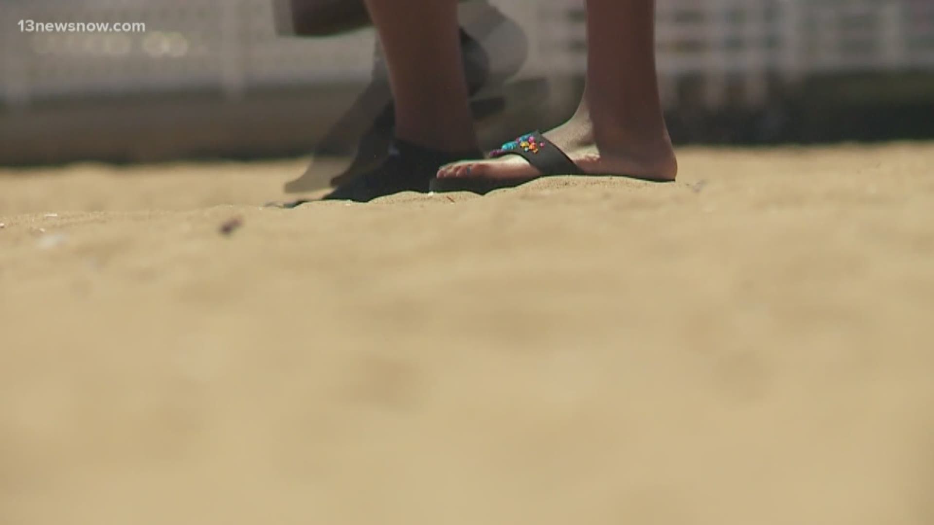 Sand can get so hot that it can burn the bottom of your feet. You should protect your feet to avoid burns. Lifeguards are on standby to help anyone who does get hurt.