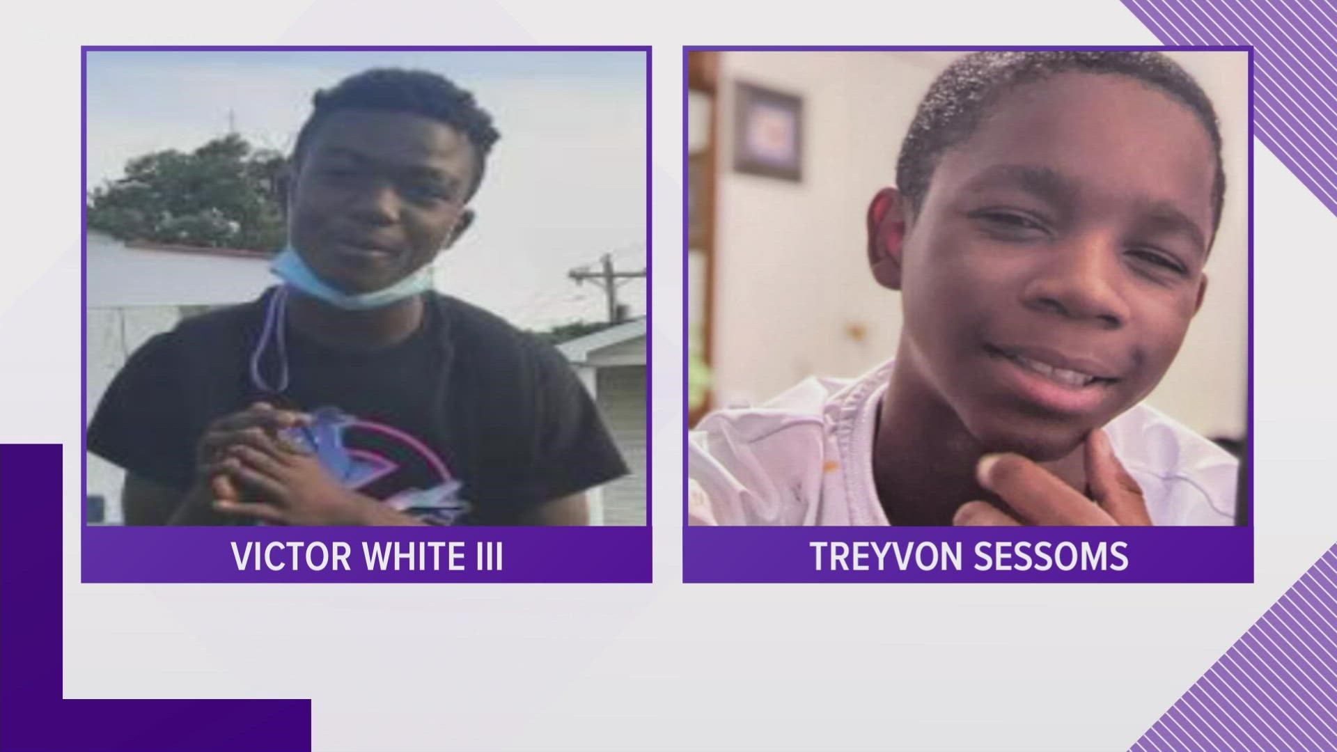 The boys, Victor White III and Treyvon Sessoms, were last seen on October 12. If you know where they might be, call the police department at 252-621-7106.