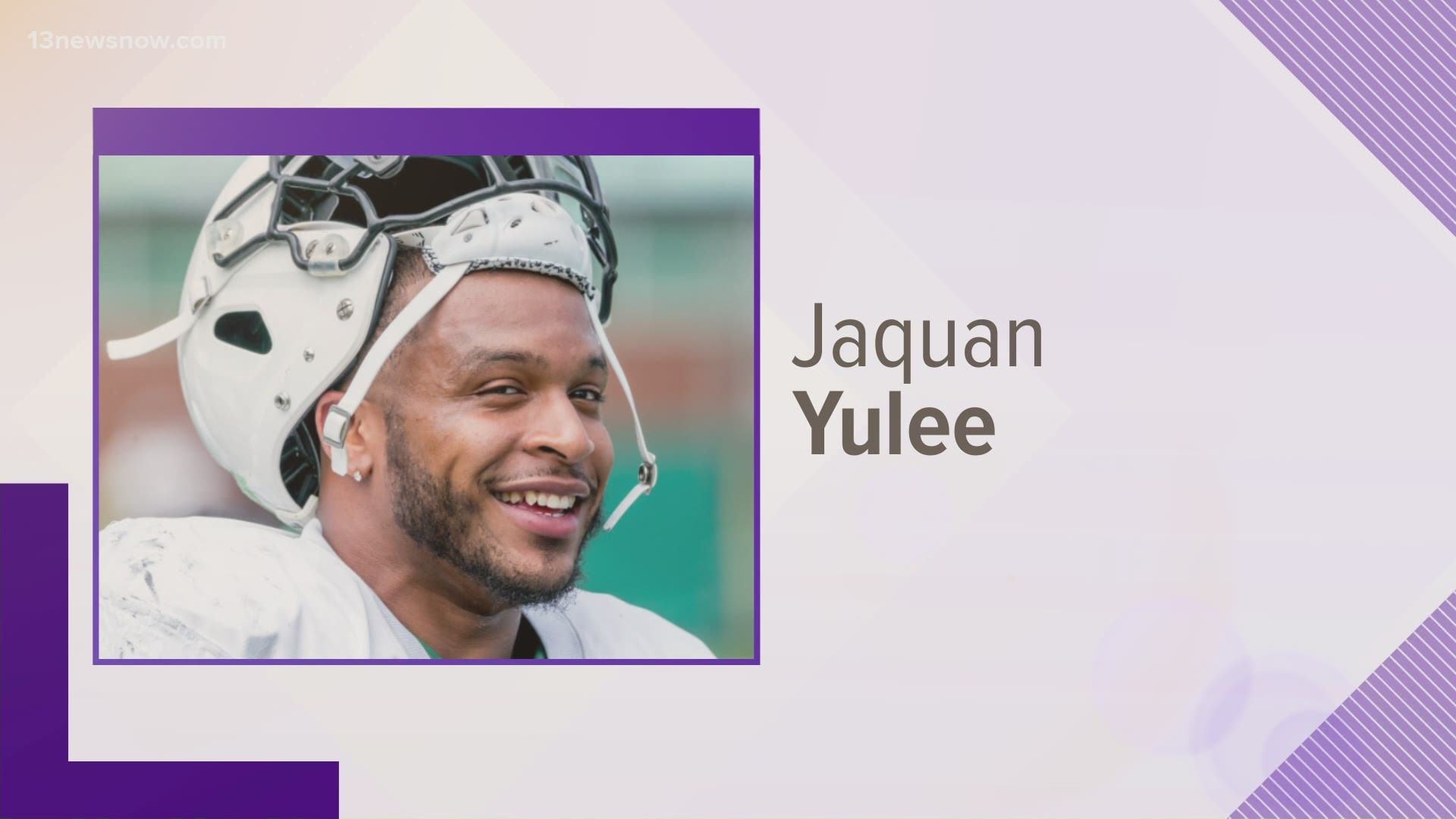 Jaquan Rashad Yulee, 24, of Suffolk, died after his vehicle flipped over. Yulee attended Indian River High School and played college football at Marshall University.