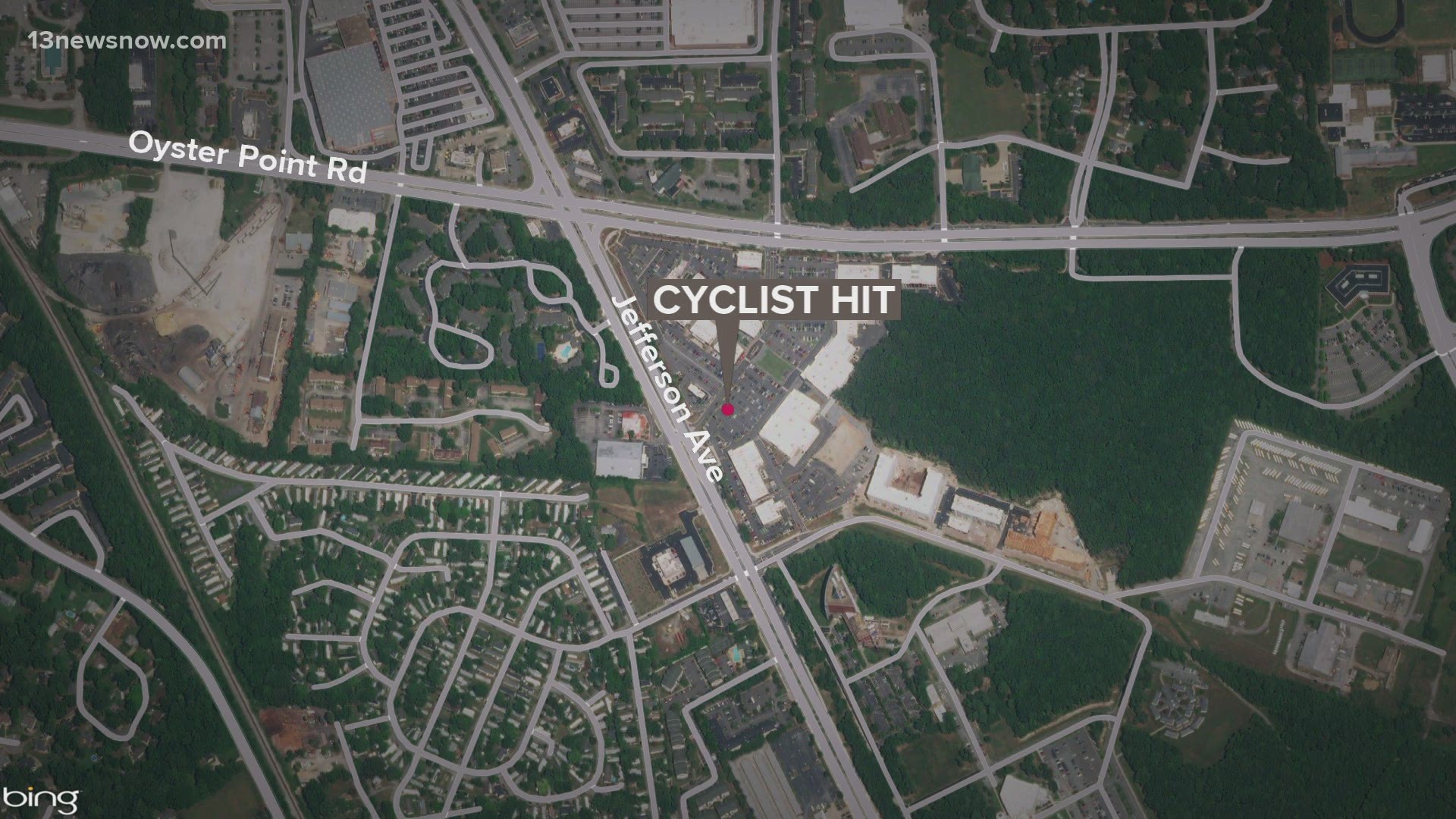 Police said a 52-year-old man was severely injured after he was hit by a pickup truck while riding a bicycle in the parking lot of Marketplace at Tech Center.