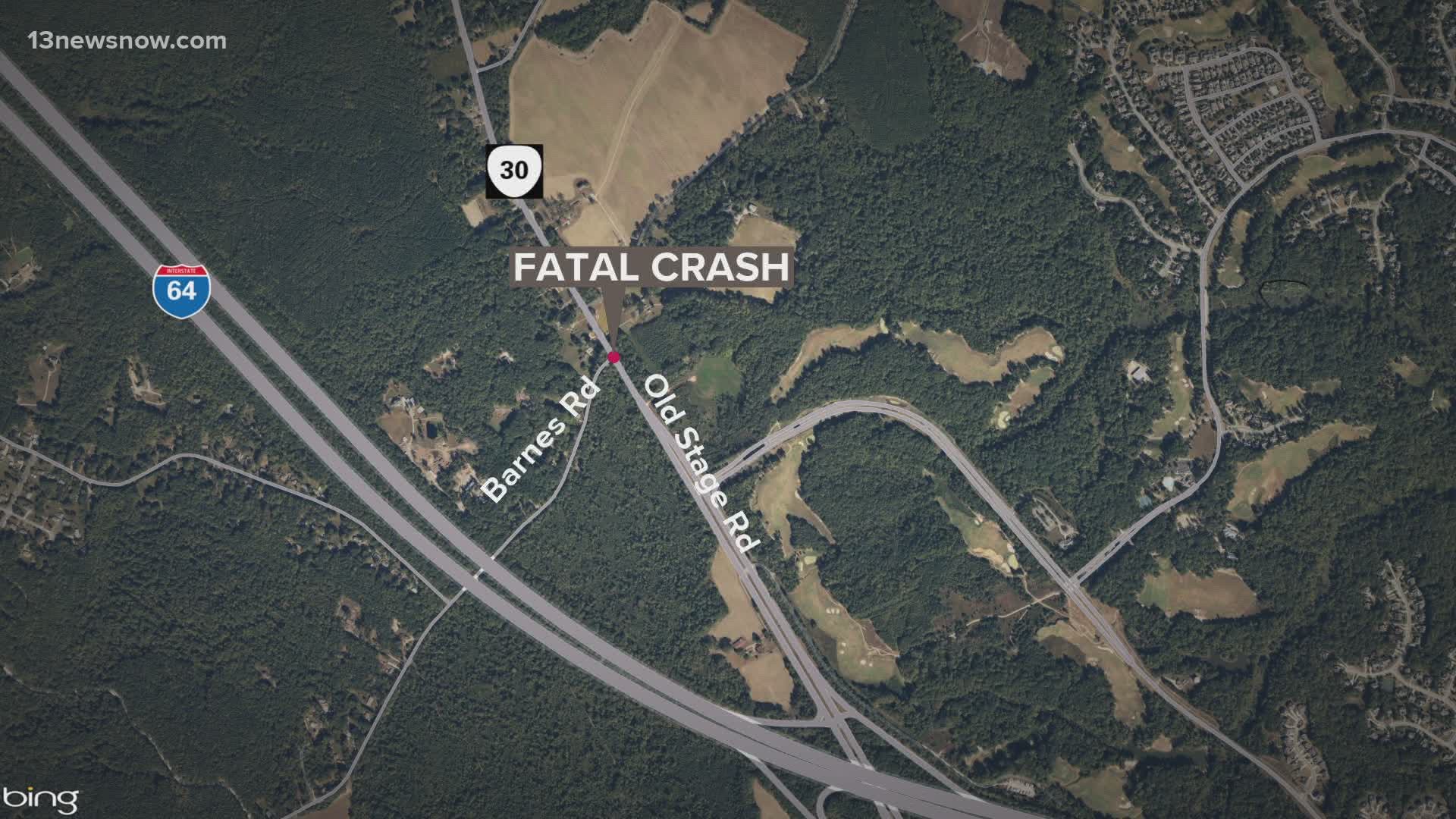 Two people died after a crash involving a truck and a motorcycle in James City County.