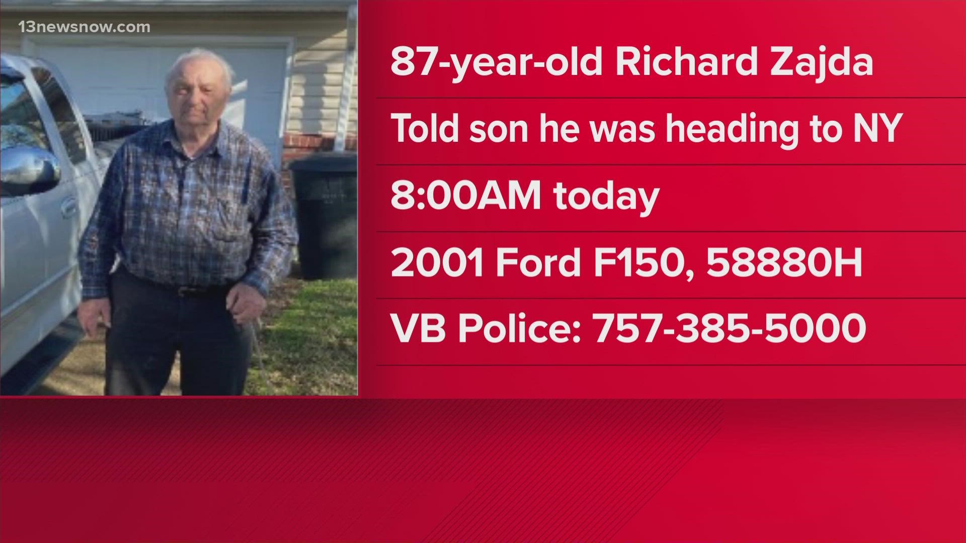 Richard Zajda is described as being five feet and nine inches tall, weighing 220 pounds, and having gray hair and brown eyes.