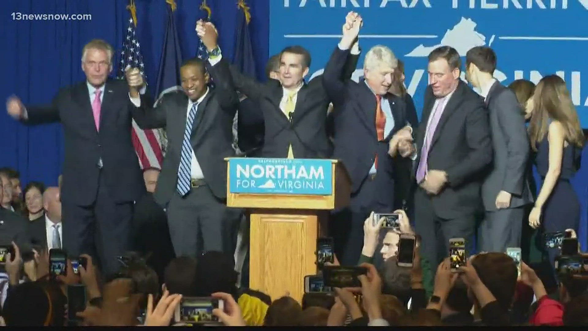 Ralph Northam was announced as governor elect Tuesday night