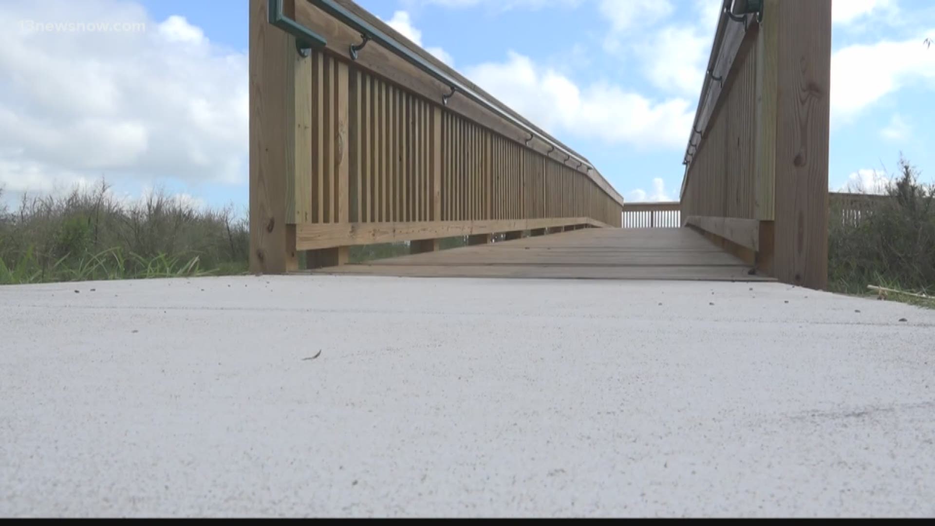 The boardwalk is part of a Government-funded project to improve the Marshall-Ridley neighborhood.