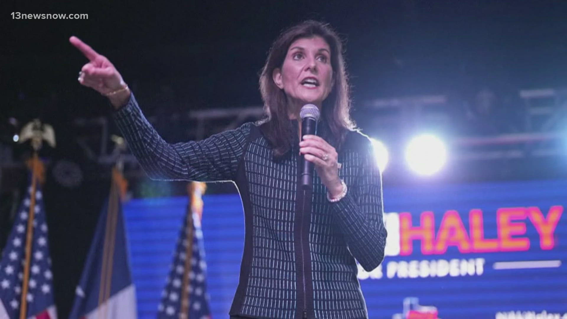 Republican presidential candidate Nikki Haley becomes first woman to win a primary in the United States of America.
