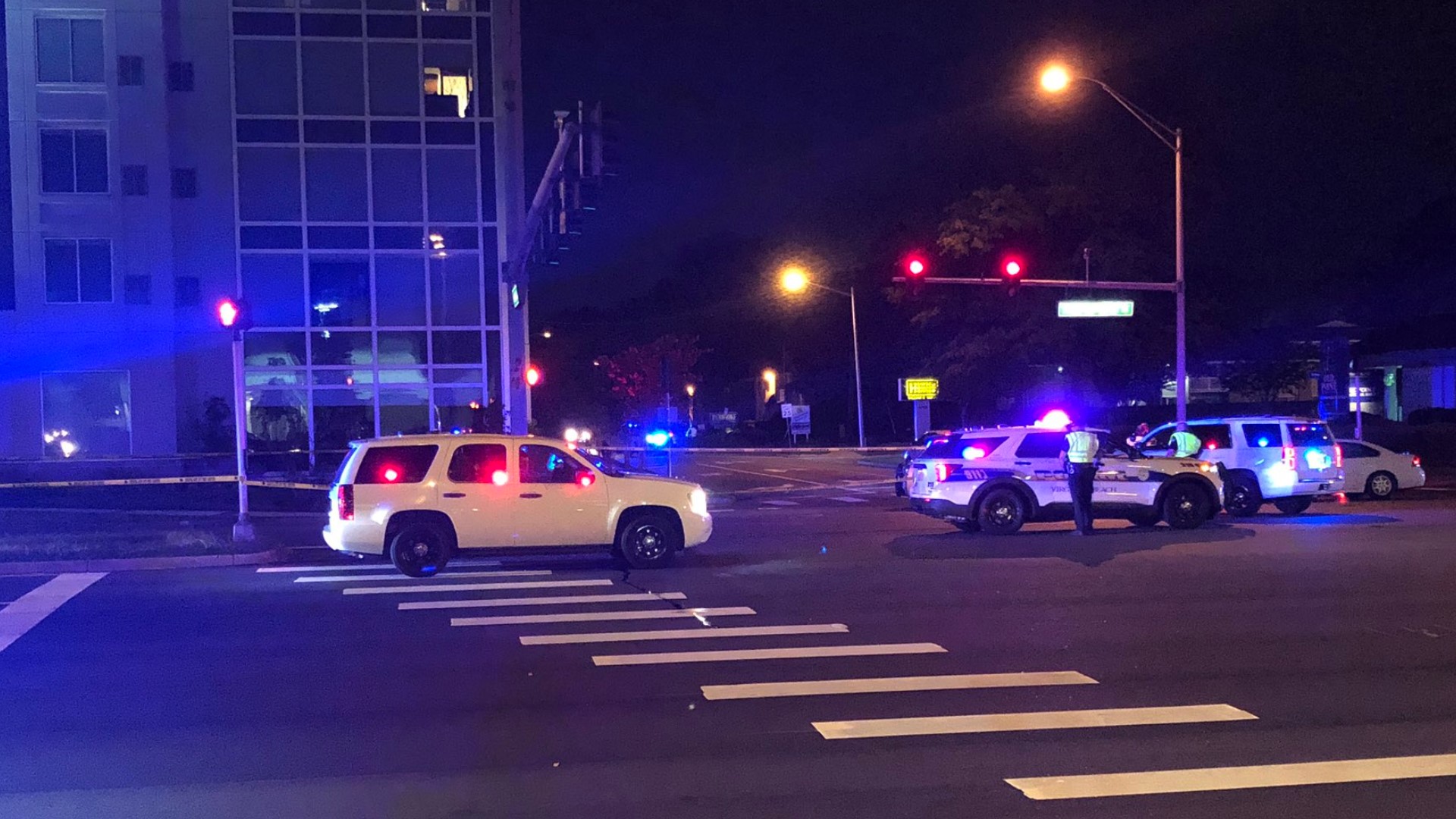 A man and woman were hit in the 300 block of Independence Boulevard at Broad Street just after 9 p.m. Thursday.