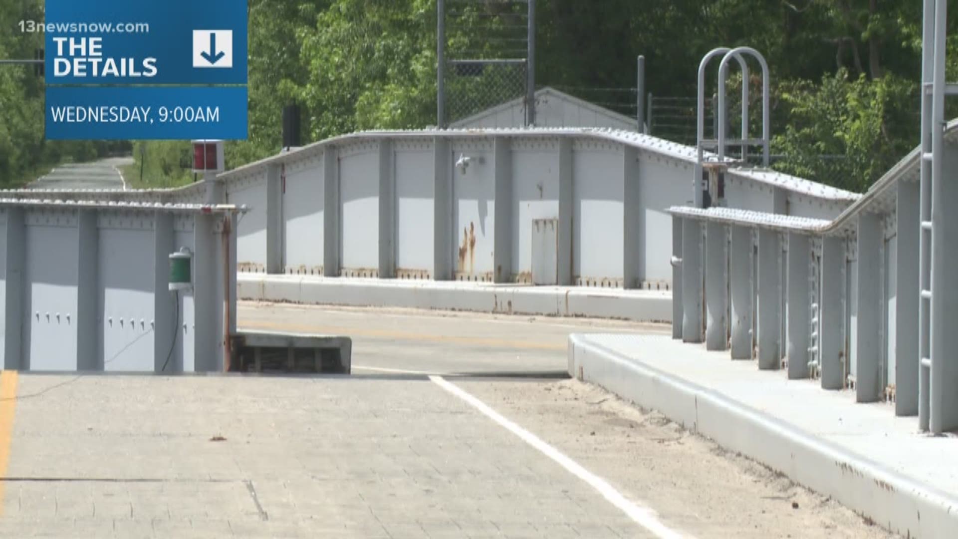 The North Landing Bridge will be closed again from Wednesday until Friday at 2 p.m.