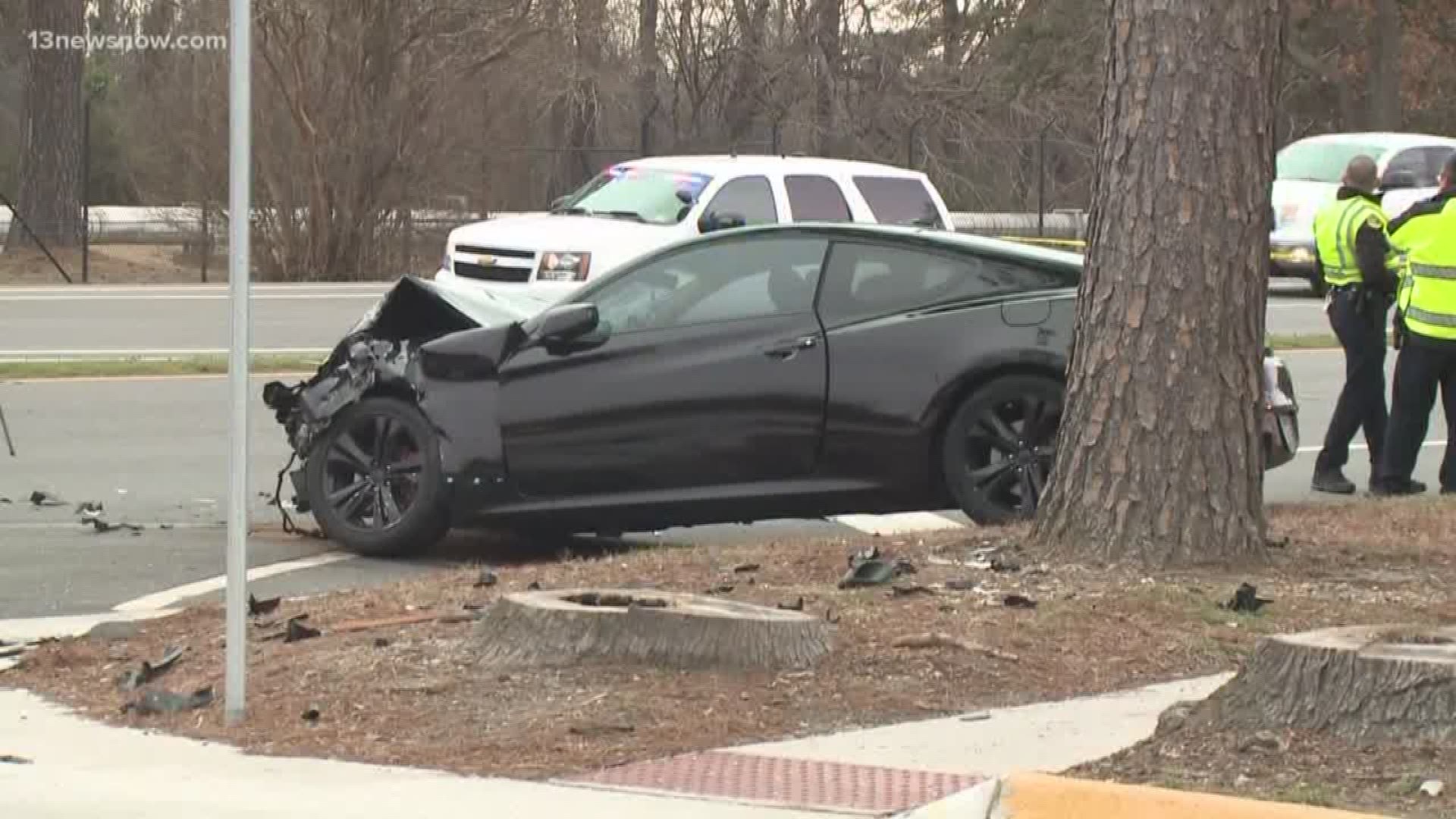 A person died following a crash on Shore Drive.