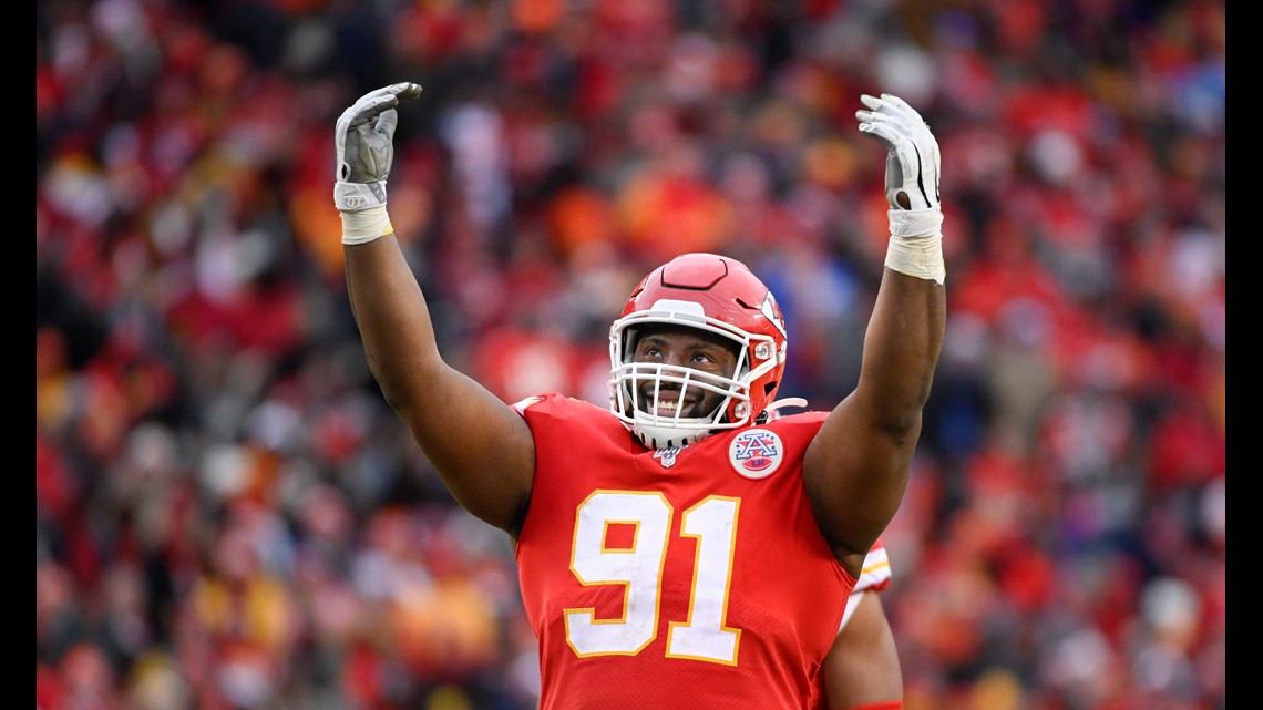 Kansas City Chiefs defensive tackle Derrick Nnadi (91) is seen on