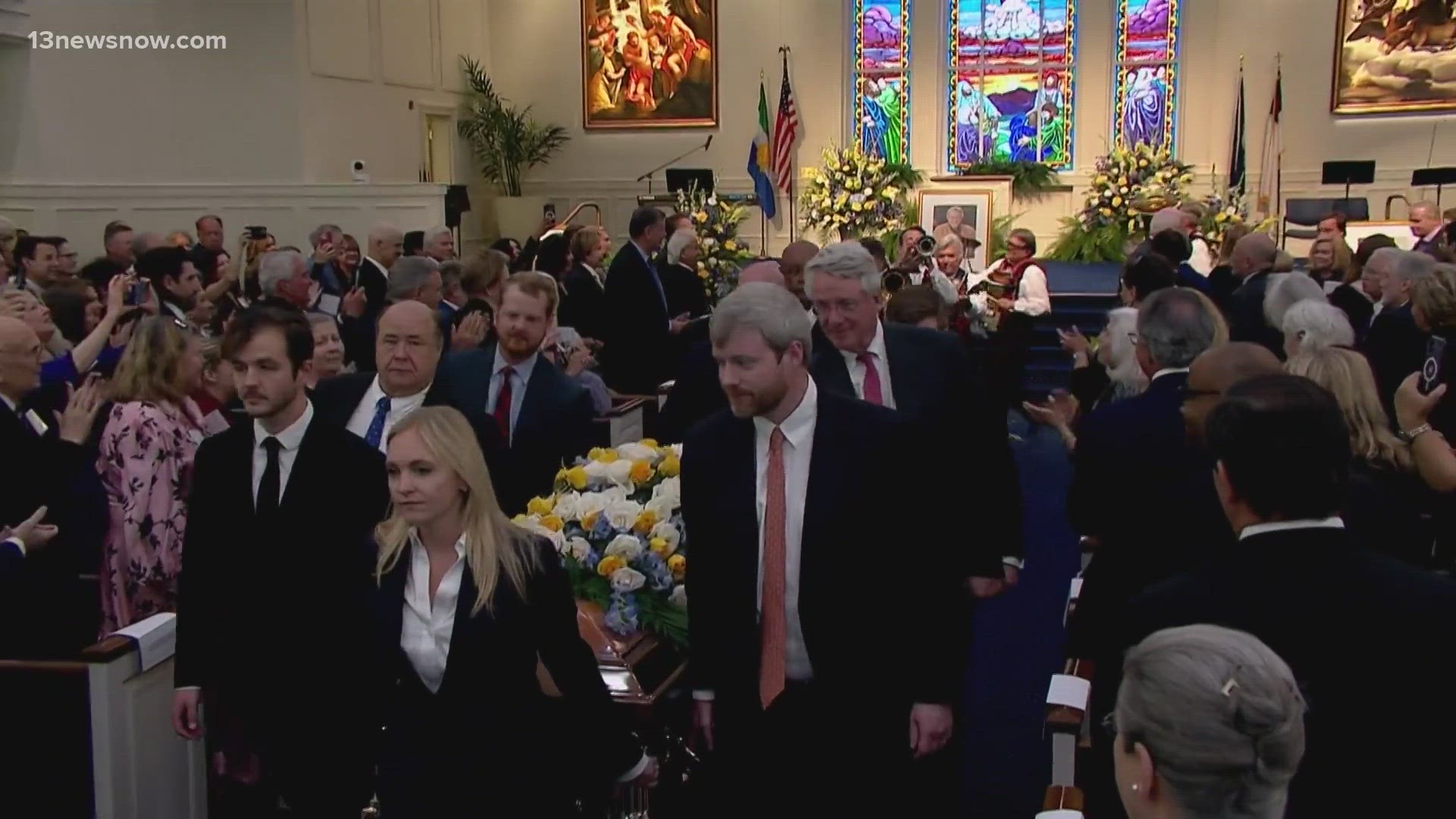 The Christian Broadcasting Network streamed the memorial services. Family friends and loved ones spoke at the event while honoring his legacy.