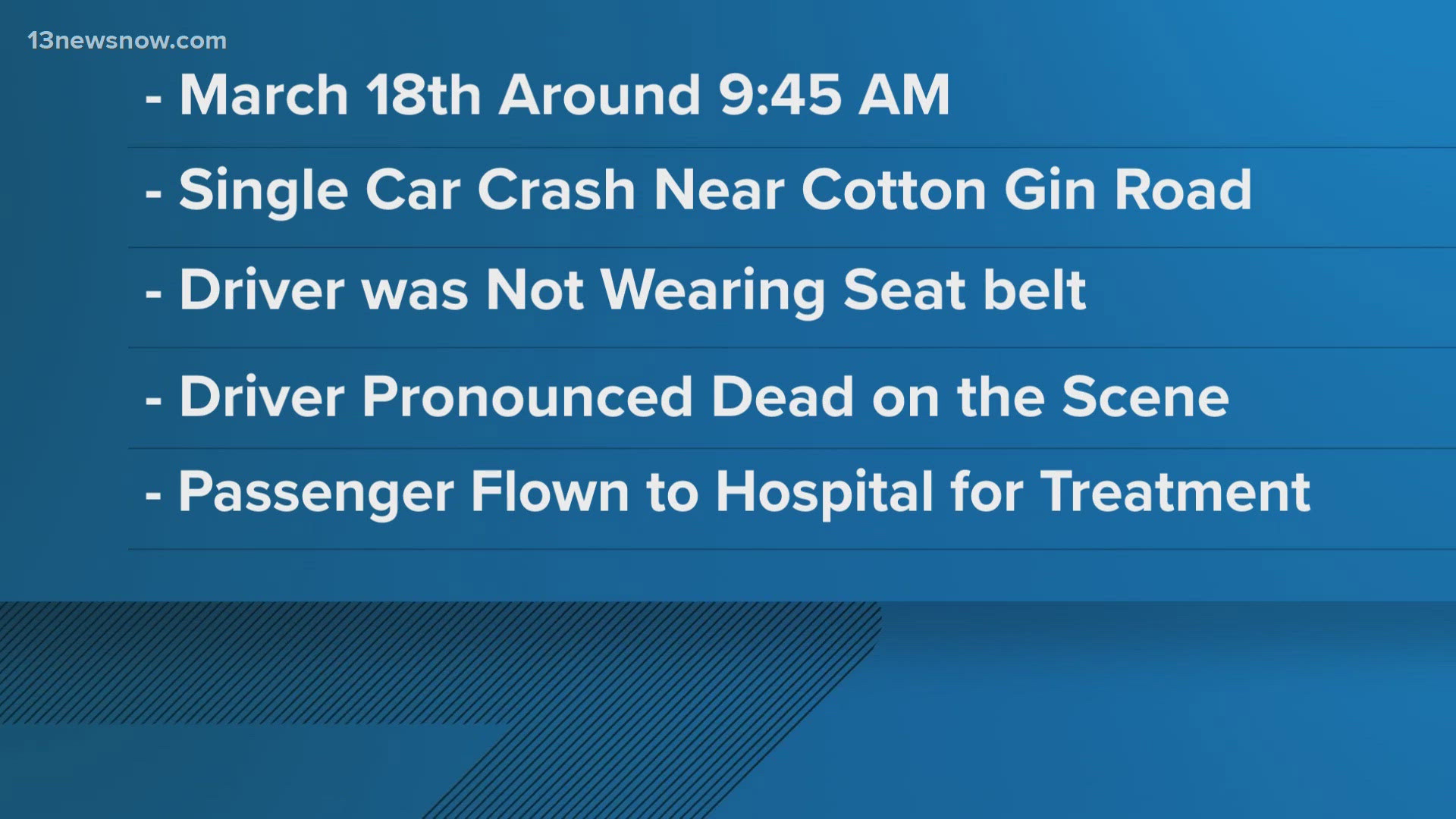 Driver dies after crash in NC, passenger flown to Norfolk General for ...