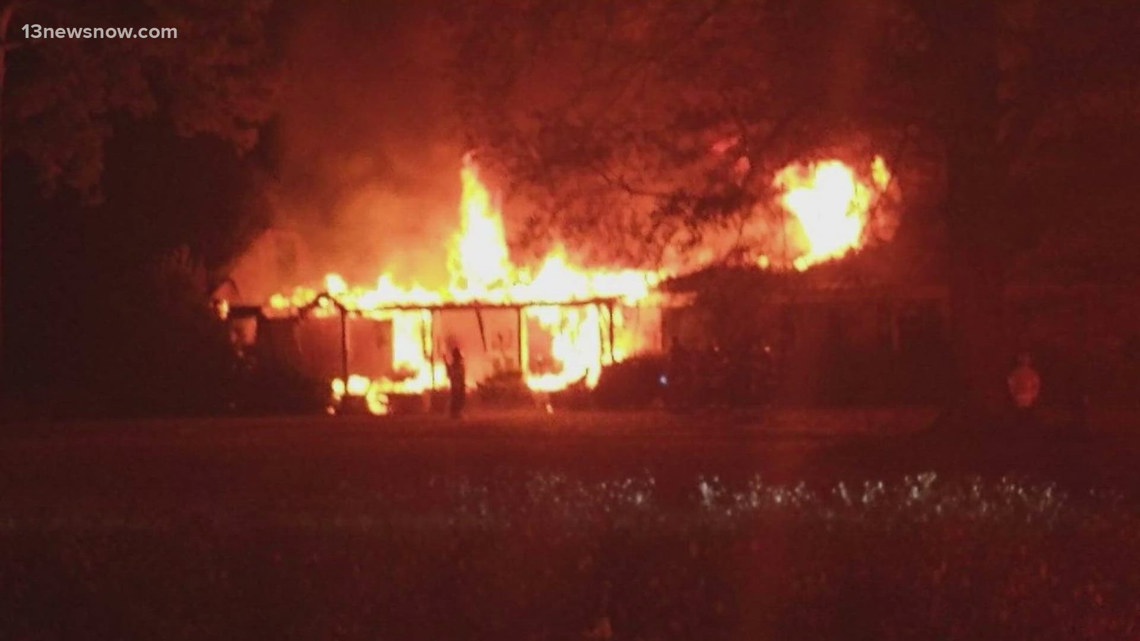 Franklin, Suffolk crews battle large house fire early Saturday morning ...