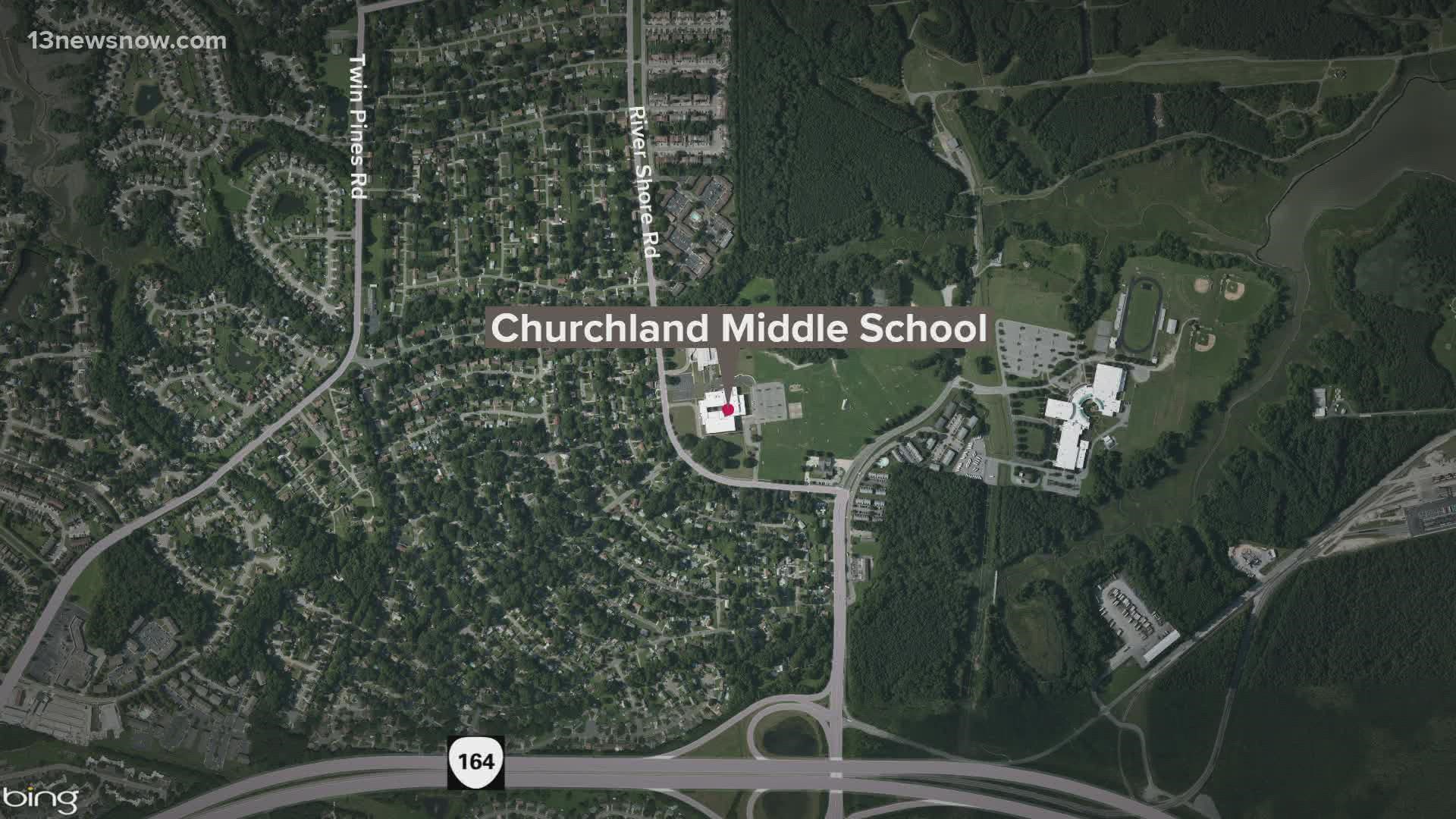 We're told the crash happened near Churchland Middle School around 7:45 a.m Thursday