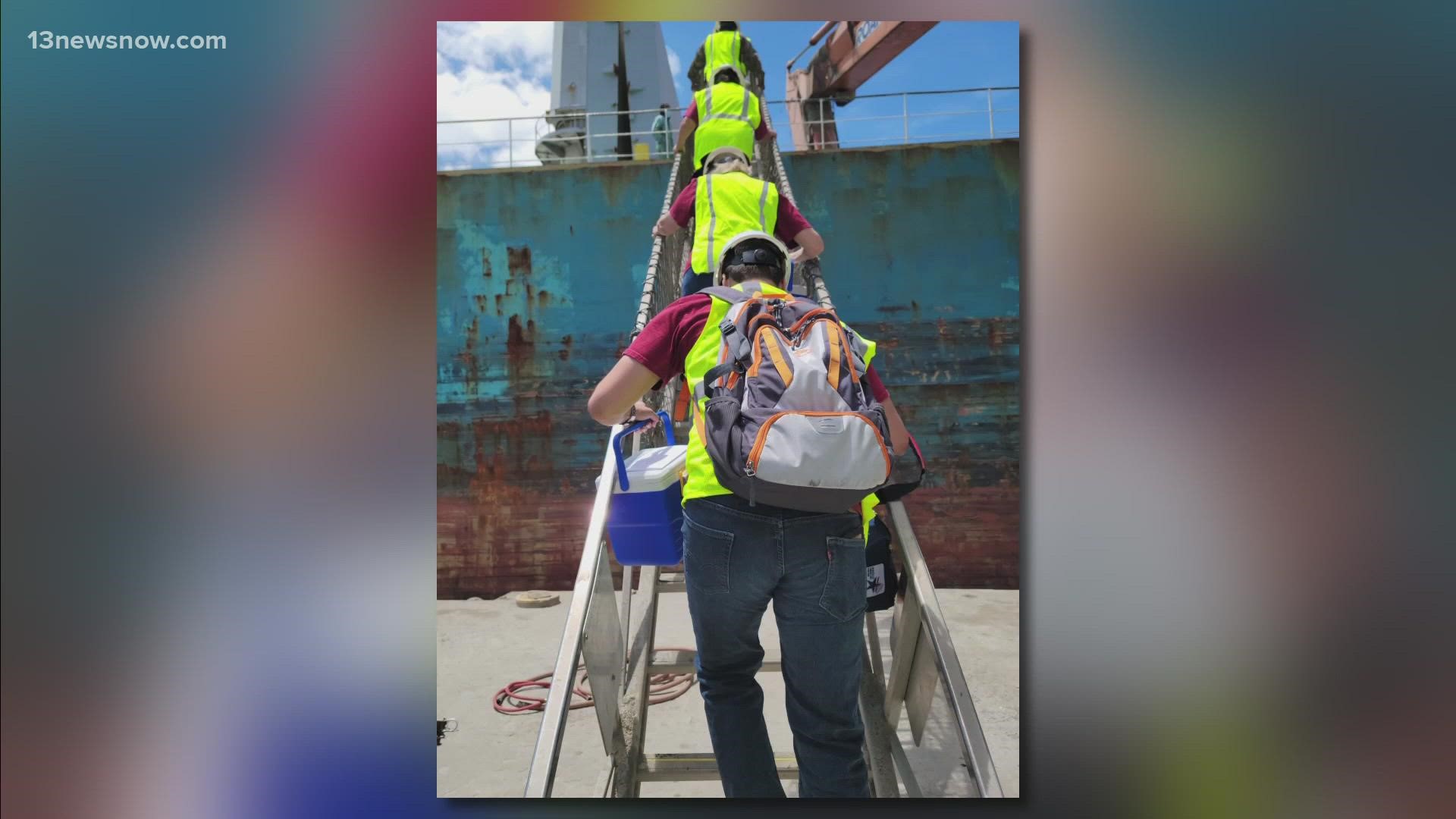Chesapeake Health Department is offering the Johnson & Johnson vaccine to international cargo ship workers in order to try and reach herd immunity.