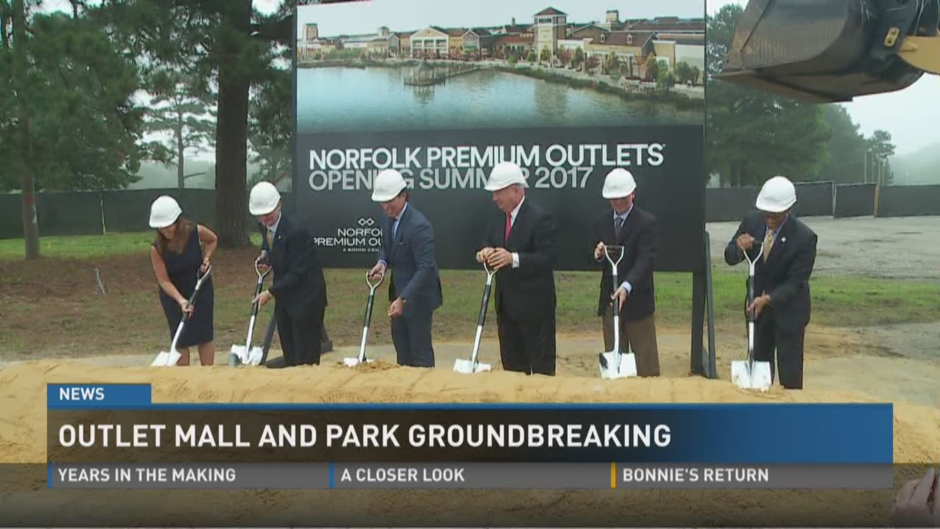 Groundbreaking ceremony for new outlet mall in Norfolk