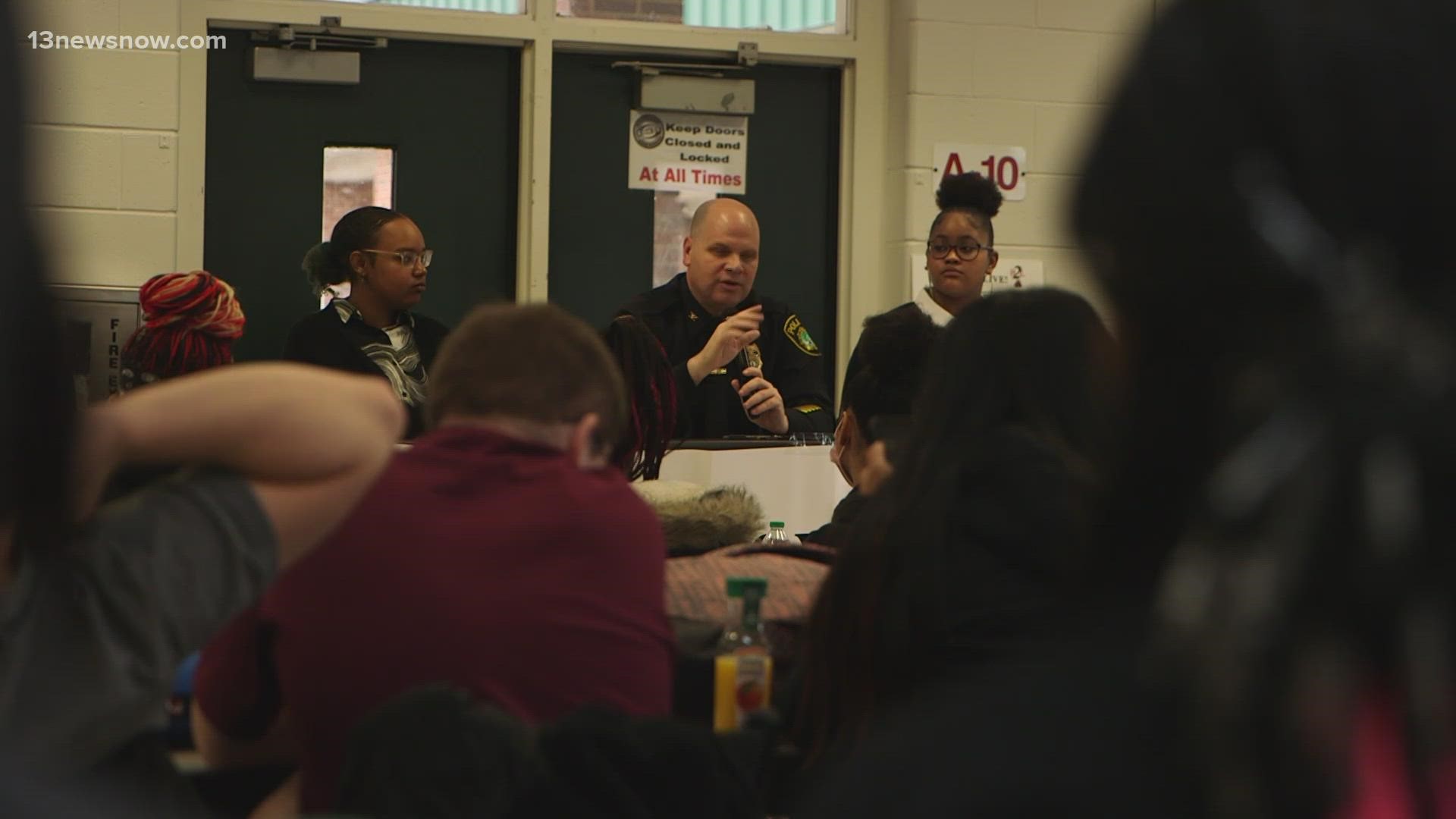 After several violent incidents in the Newport News School Division, Police Chief Steve Drew is reaching out to young people.