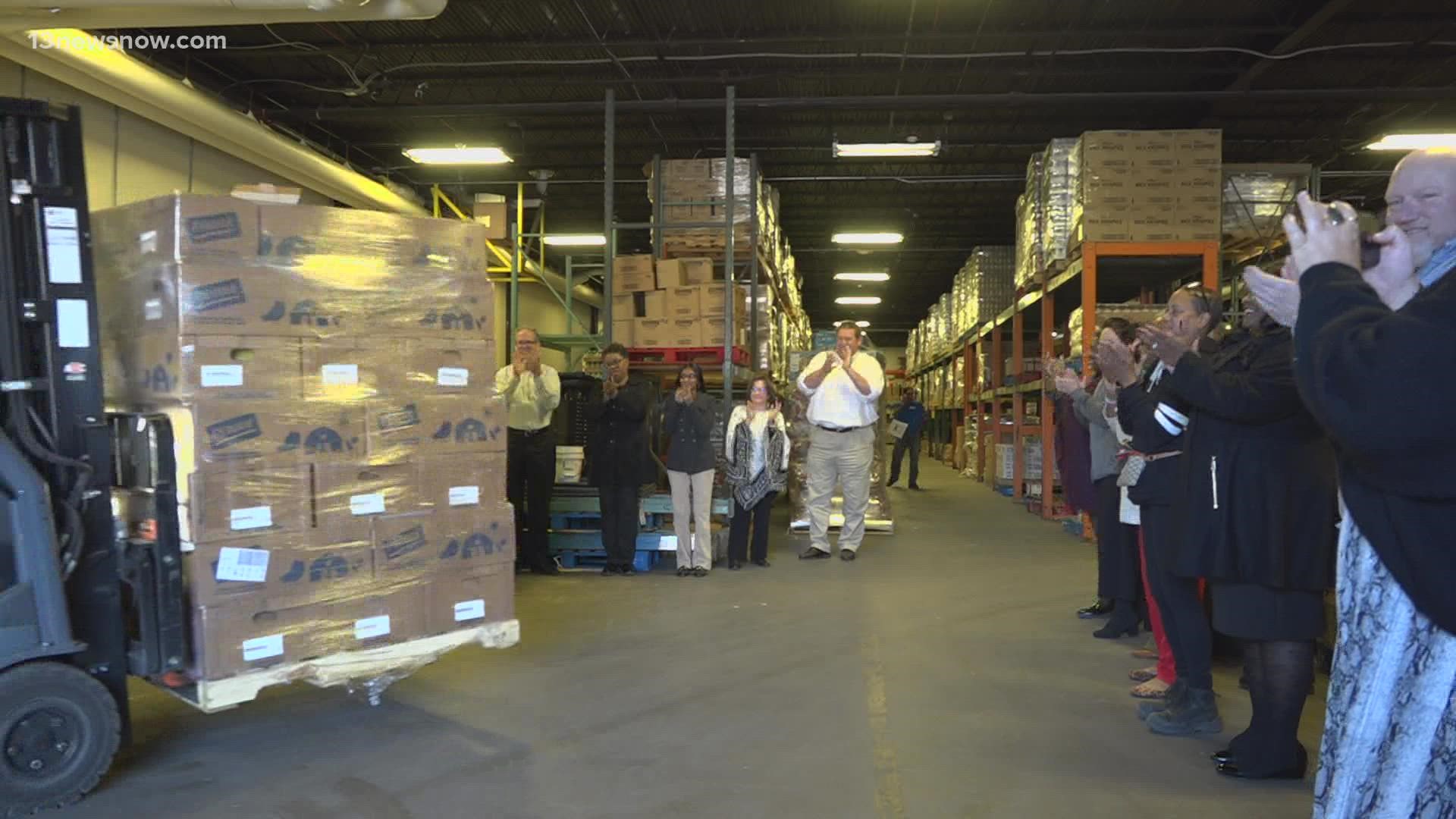 Today, staff members with the Foodbank of Southeastern Virginia and the Eastern Shore unloaded a haul of chicken from Perdue. You can also help out.