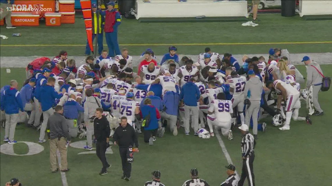 Bills football player Damar Hamlin collapses on field