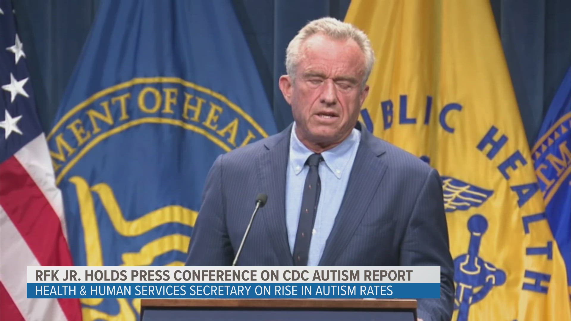 Health & Human Services Secretary Robert Kennedy, Jr. holds a press conference to discuss rise in autism rates in the U.S.