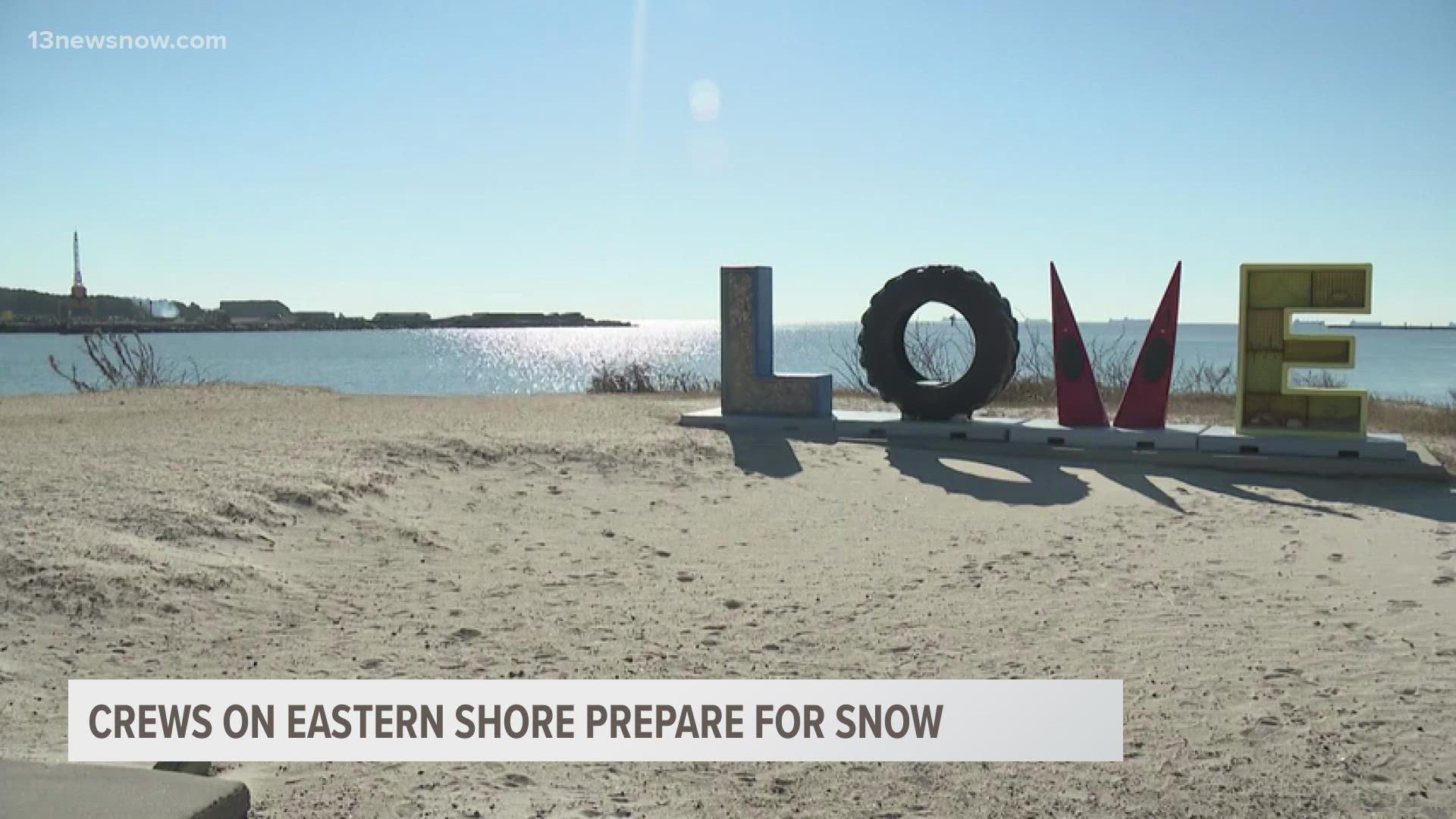 The Eastern Shore is expected to get hit the hardest by winter weather this weekend.