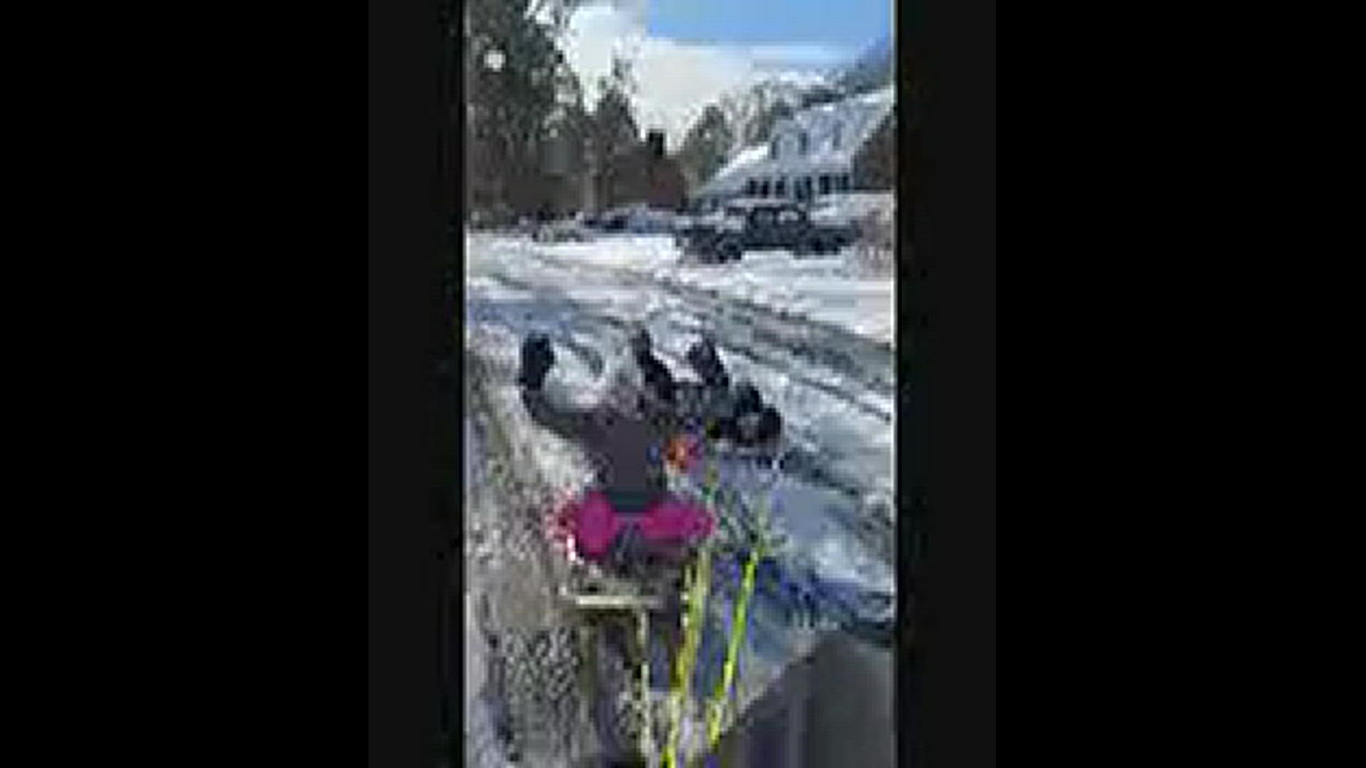 Truck Sledding in Green Meadow Point neighborhood of Western Branch