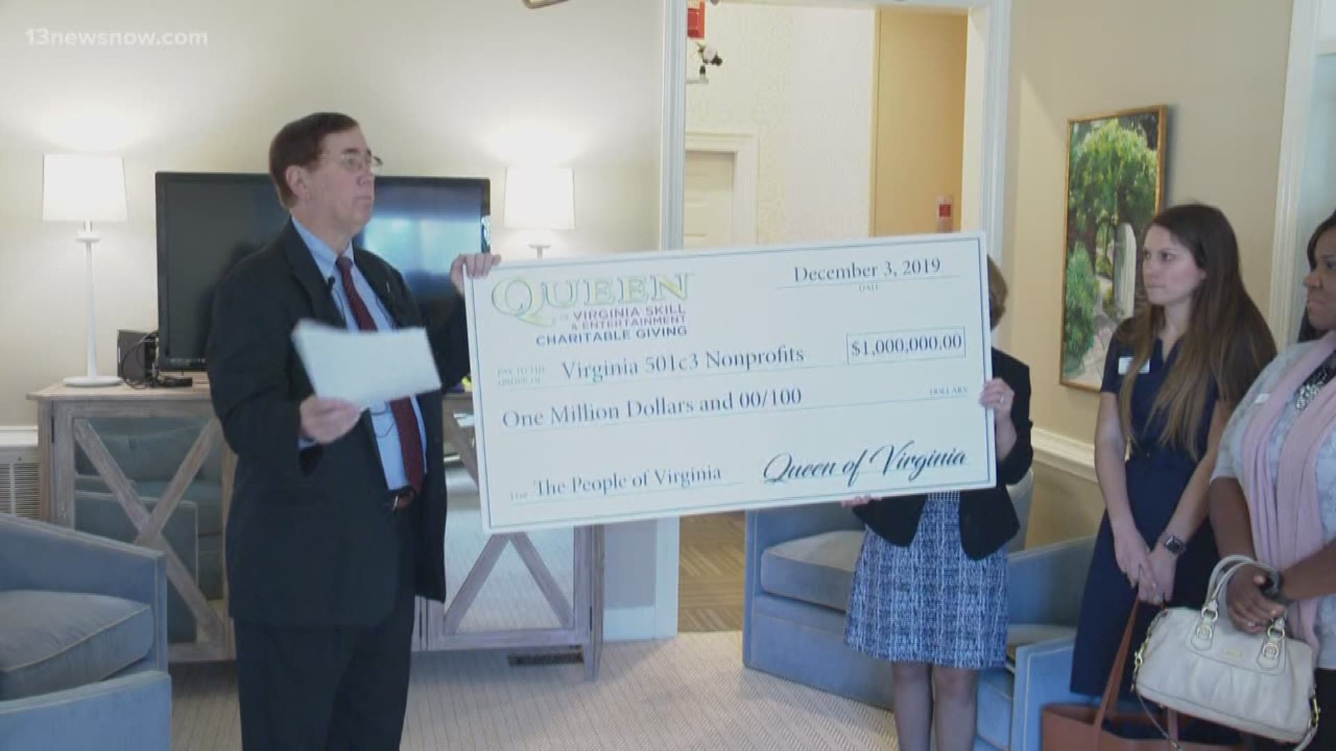 Queen of Virginia Skill and Entertainment organized the event. They celebrated the milestone of donating more than $1,000,000 to local non-profits.