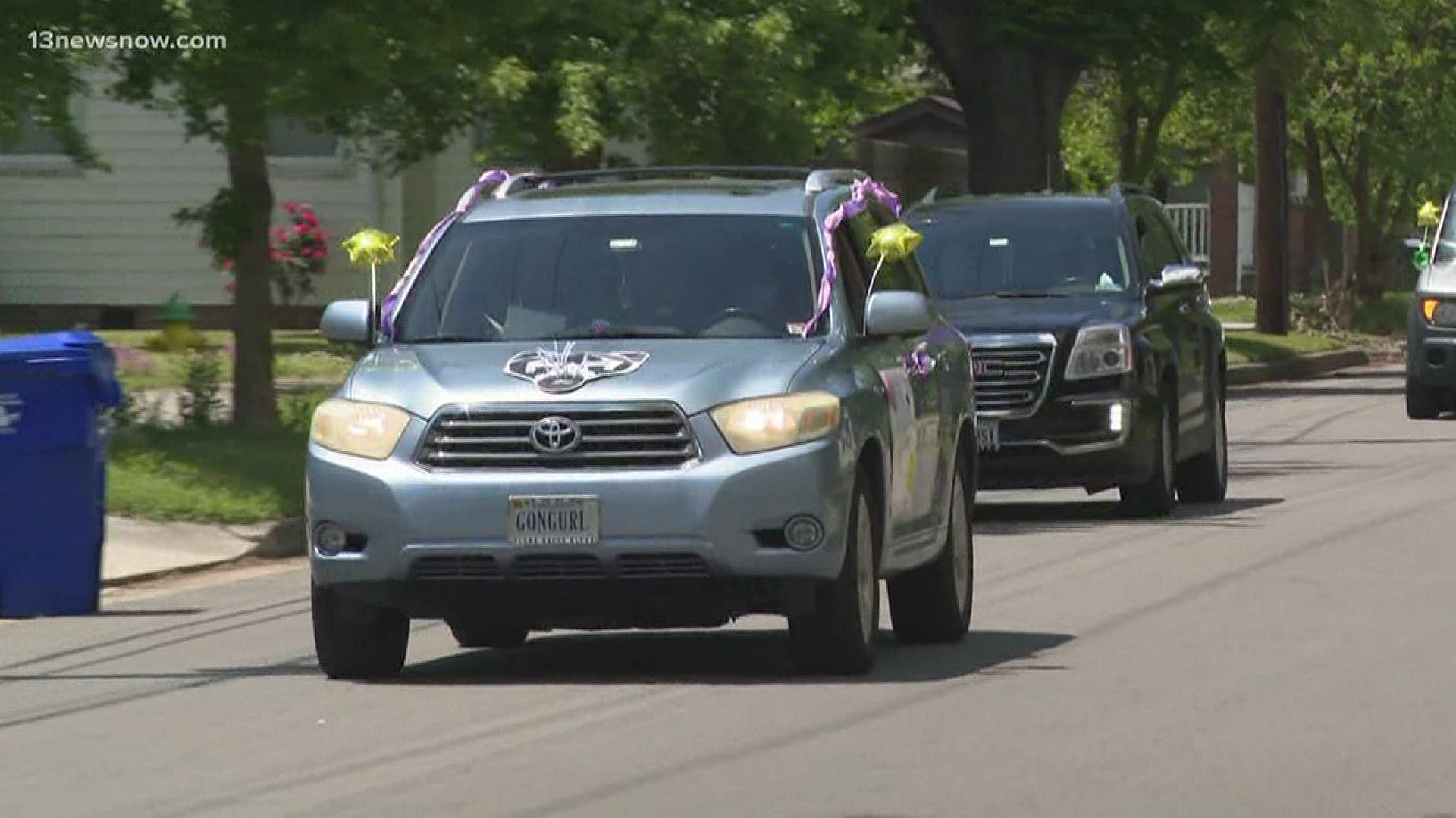 Norfolk teachers decorated their cars for a socially distant parade Thursday in honor of Teacher Appreciation Week. They said they miss and love their students.