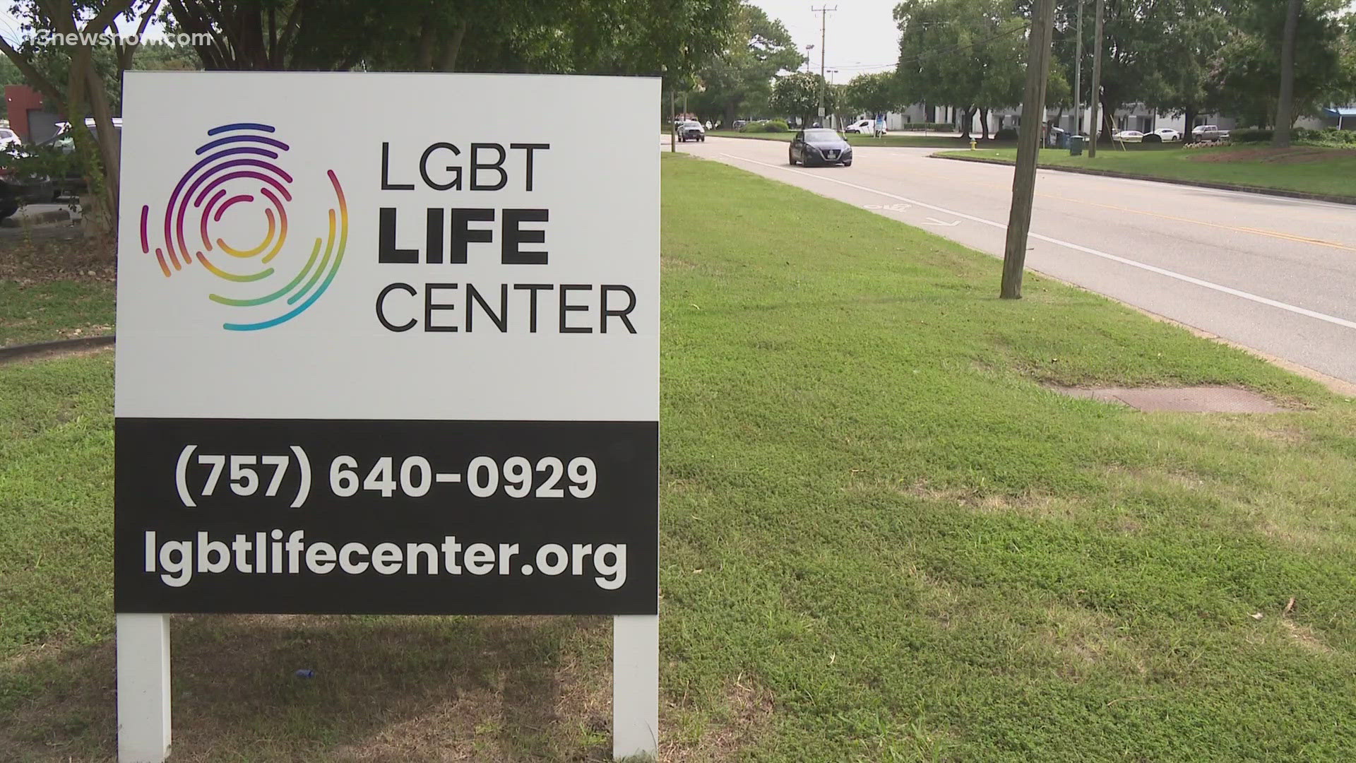 Signs at the Norfolk location of LGBT Life Center were vandalized this week.