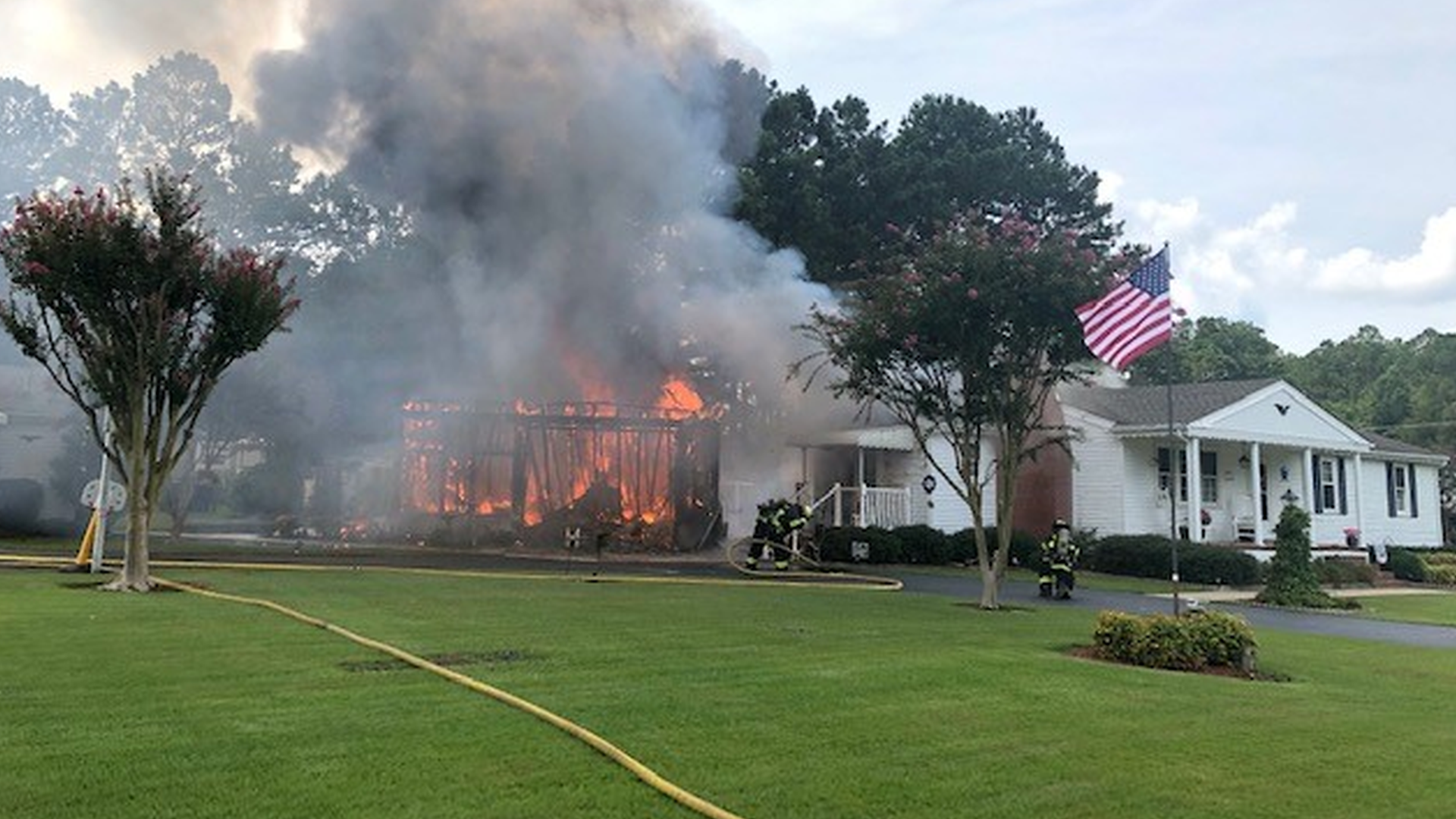 Two people displaced after large fire breaks out at Suffolk home ...