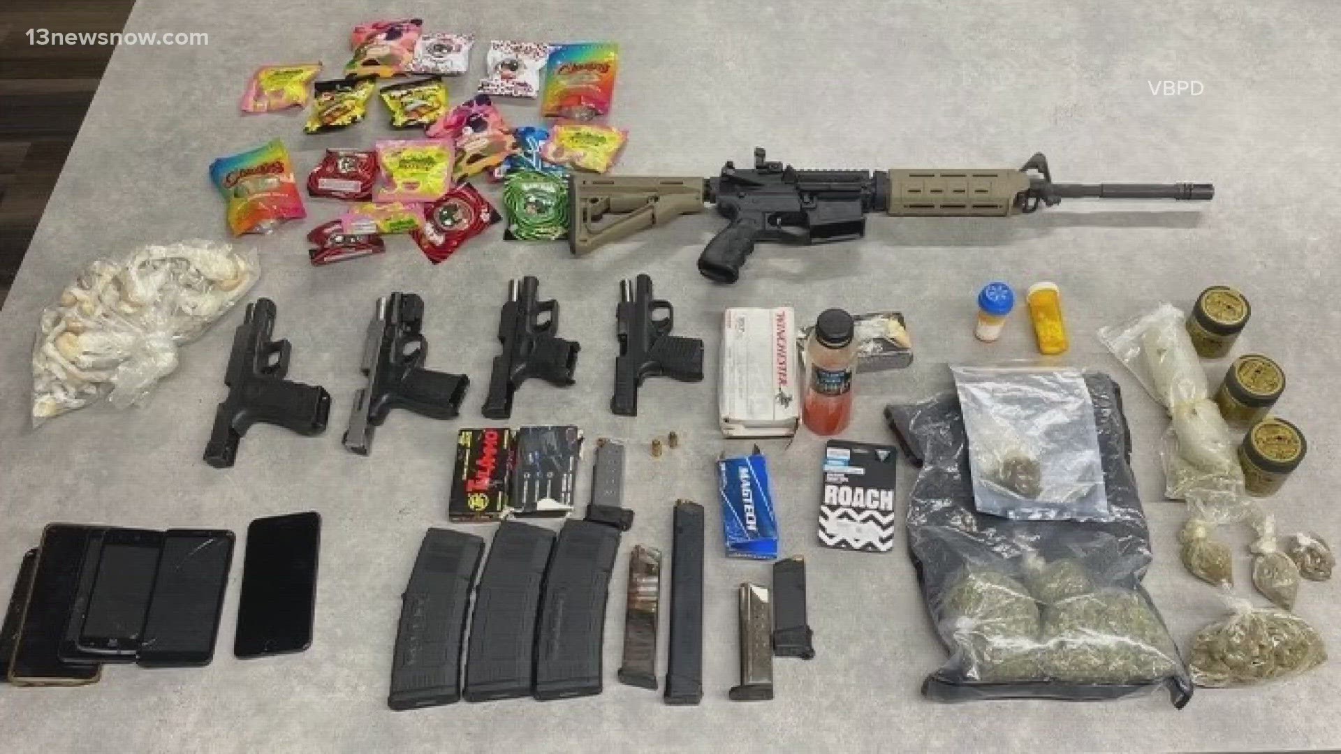 Vbpd Shares Photo Of Gun Drug Bust