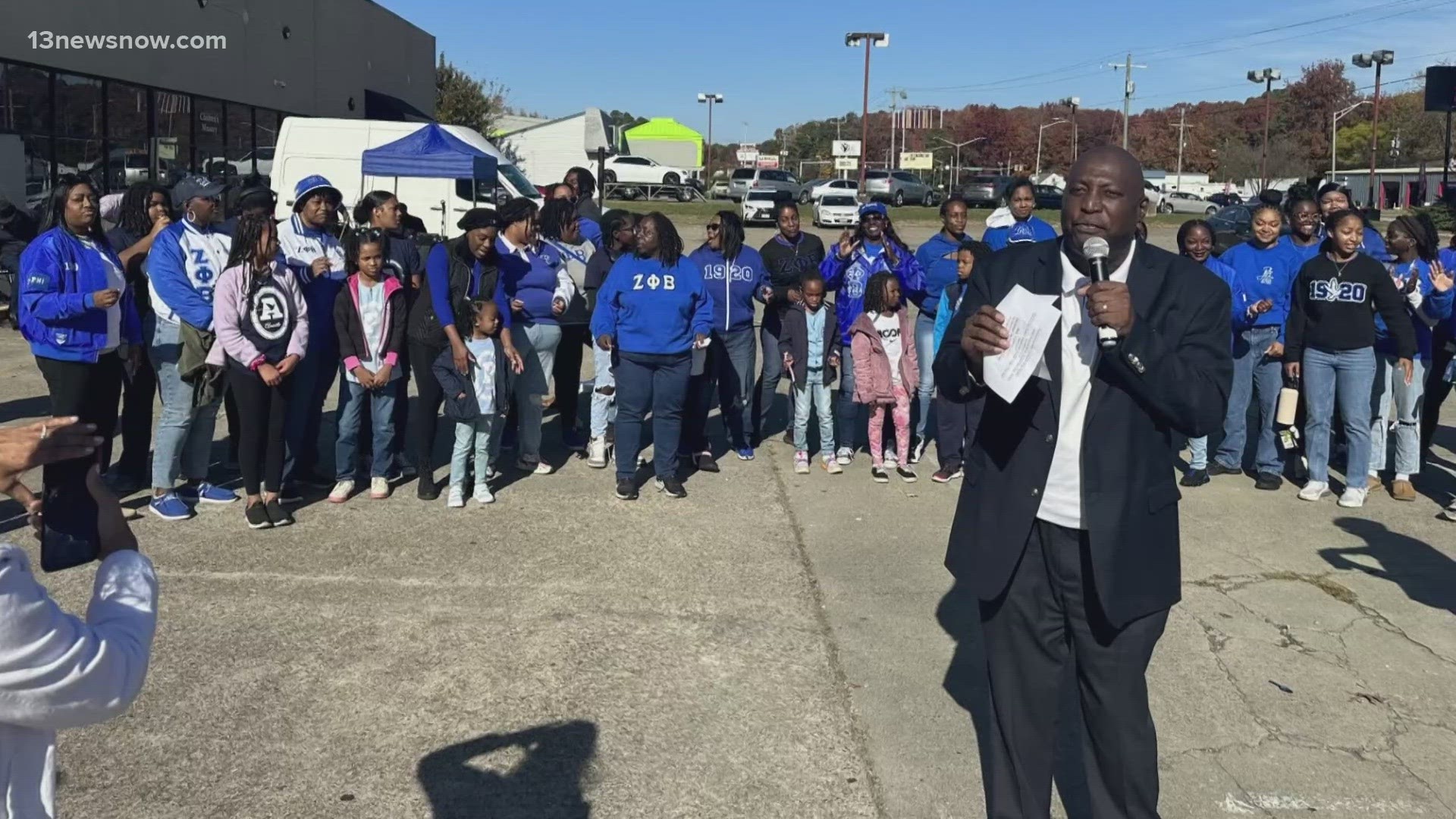 Community members received pre-packaged meals free of charge that they could take to go, from a drive-thru or walk-up.