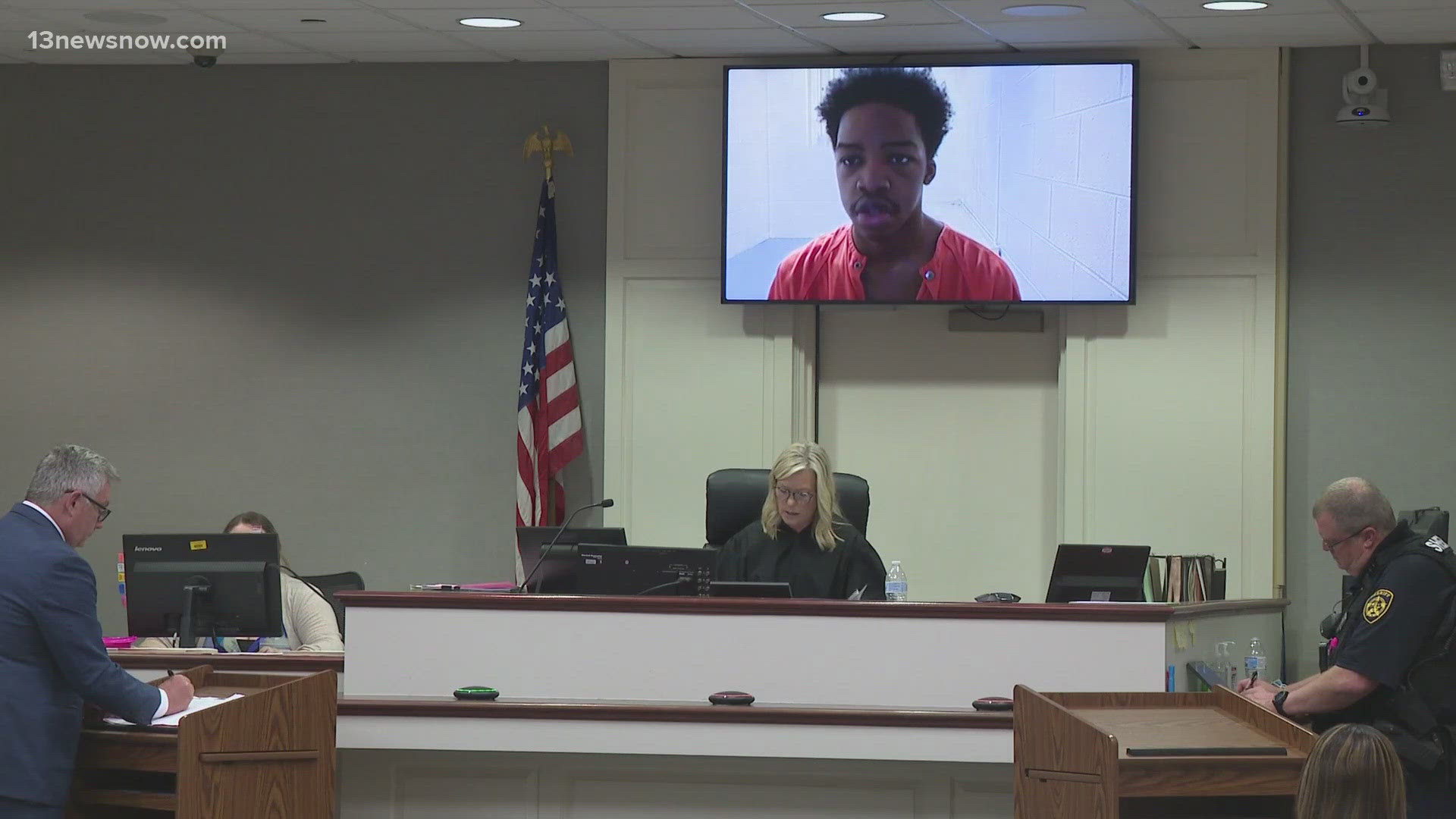 Virginia Beach police named Josiah Spann as the man they say killed a 17-year-old, already behind bars for a robbery and shooting just hours after the killing.