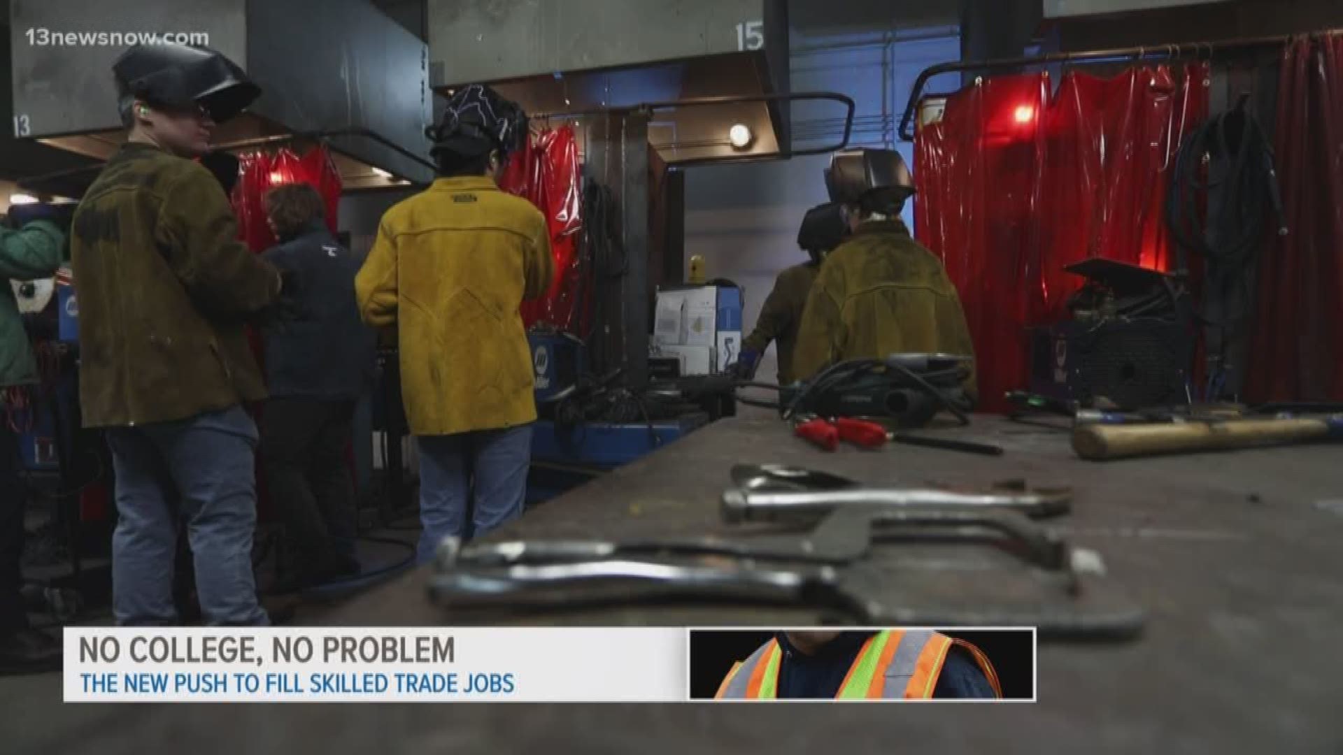 13News Now Evan Watson looks at the growing demand for skilled trade labor as opposed to seeking college education due to rising costs and student loan debt.