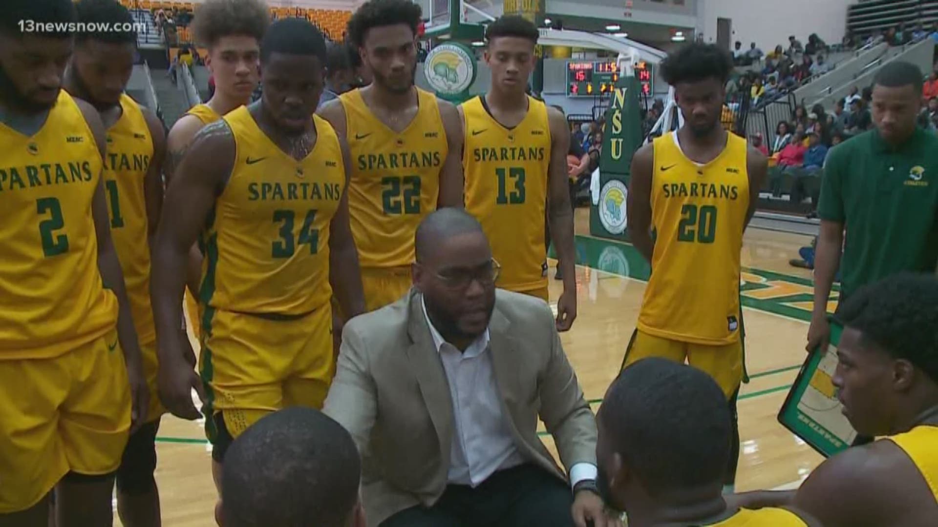 Norfolk State scored 50 points in each half on their way to a 100-59 win over DIII Greensboro College.