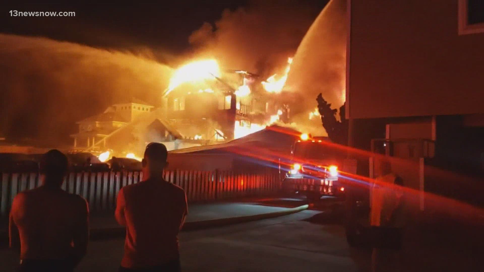 Investigators are now trying to figure out what caused an 18-bedroom house to burn down on the Outer Banks Saturday night.