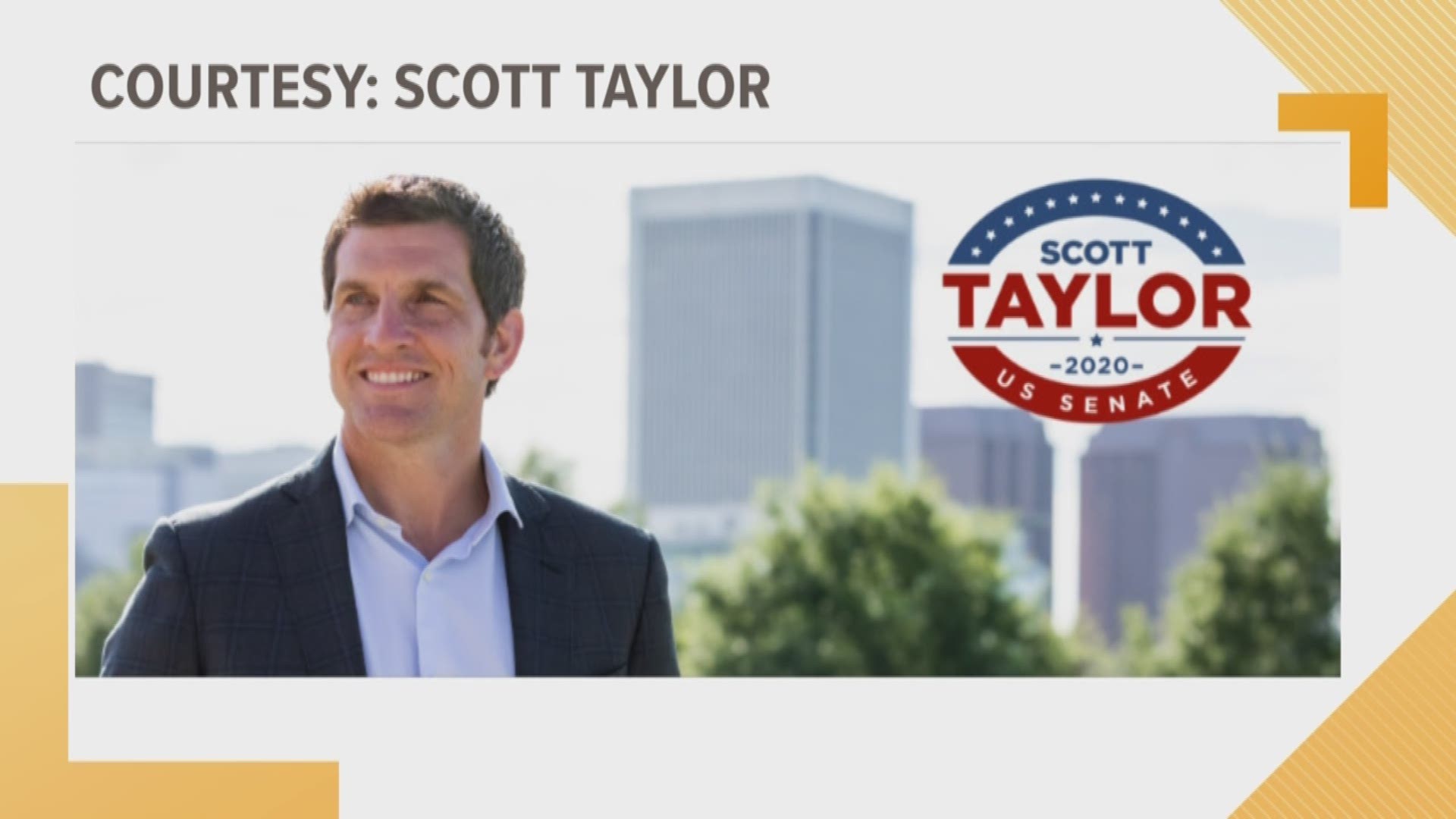 Republican former Rep. Scott Taylor says he's running for U.S. Senate in Virginia, hoping to unseat Democrat Mark Warner.