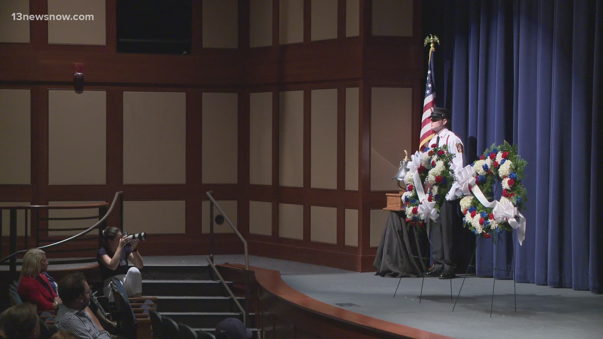 Monday, Newport News public safety agencies held their annual ceremony honoring those who lost their lives and the first responders who jumped into action.