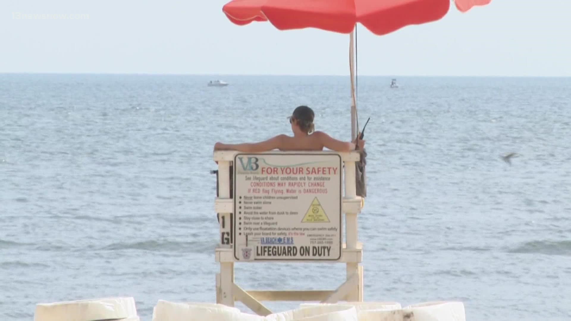 The Virginia Beach lifeguarding service pulled about 25 people out of the water for rip currents over Labor Day weekend.