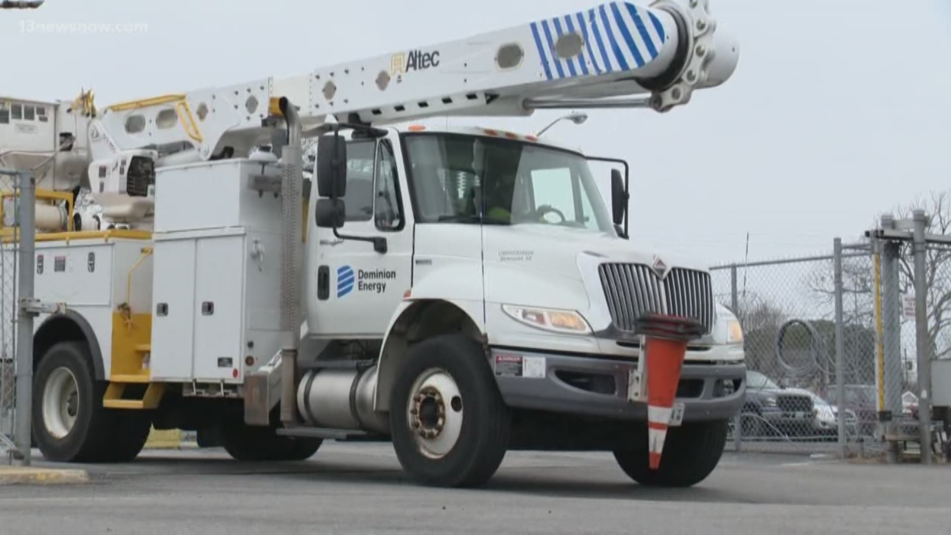 13News Now Allison Bazzle spoke with Dominion Energy officials and crews who say they're prepared  to respond to any outages from winter weather.