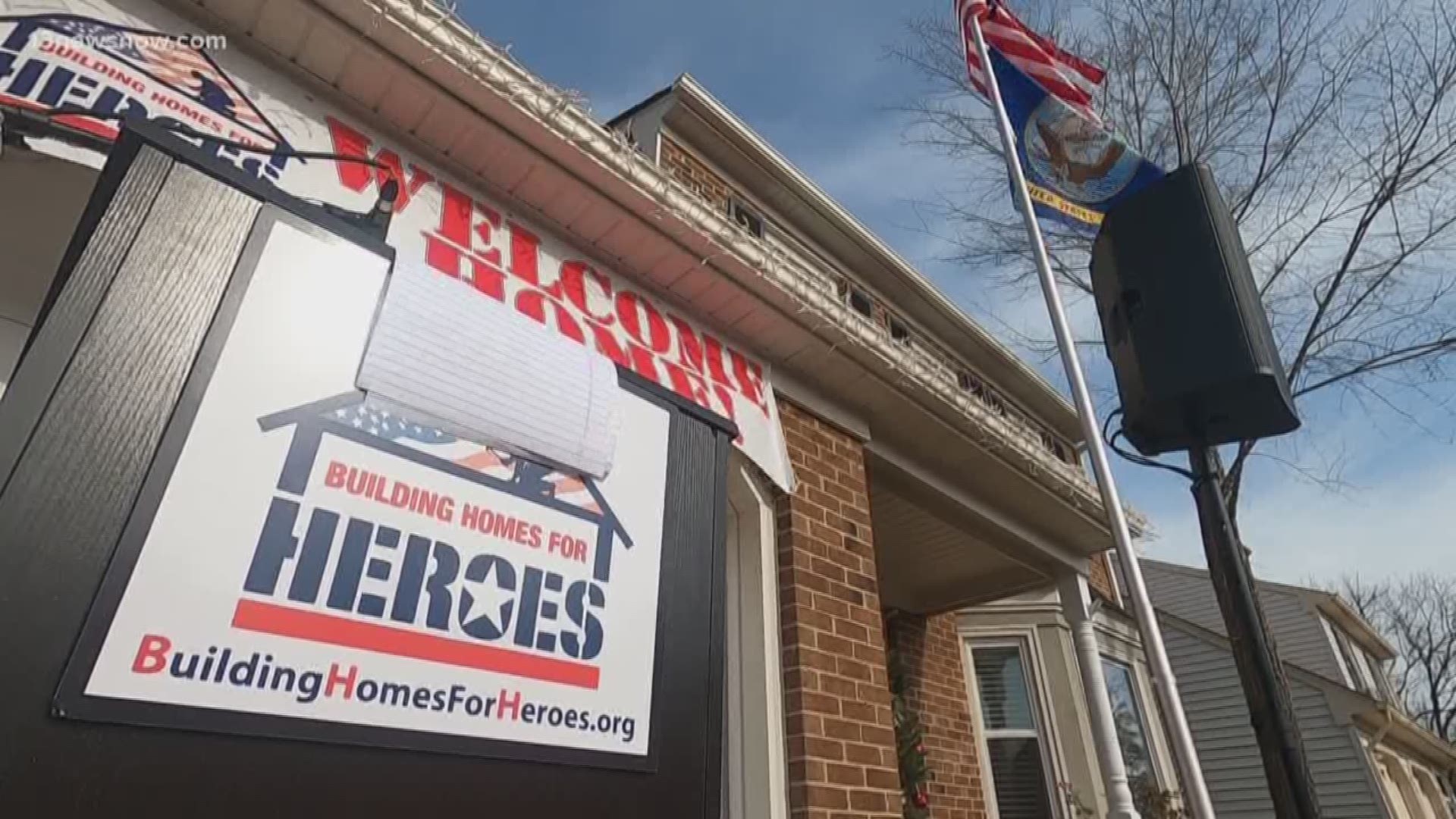 Building Homes for Heroes gave the home to Retired Navy Lieutenant Patrick Ferguson. The group builds or renovates homes and gives them to veterans, mortgage free.