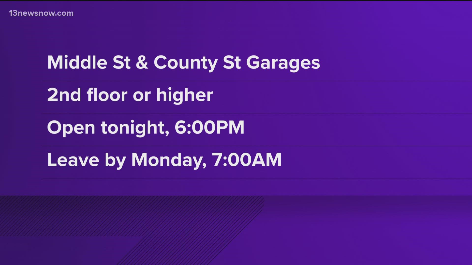 With heavy rain and flooding a possibility this weekend from Hurricane Ian, Portsmouth residents can move their cars to higher ground, beginning on Thursday night.