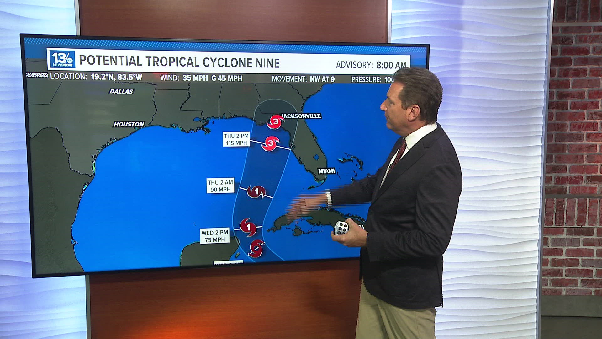 When a tropical system moves over land, it rapidly starts to decay.