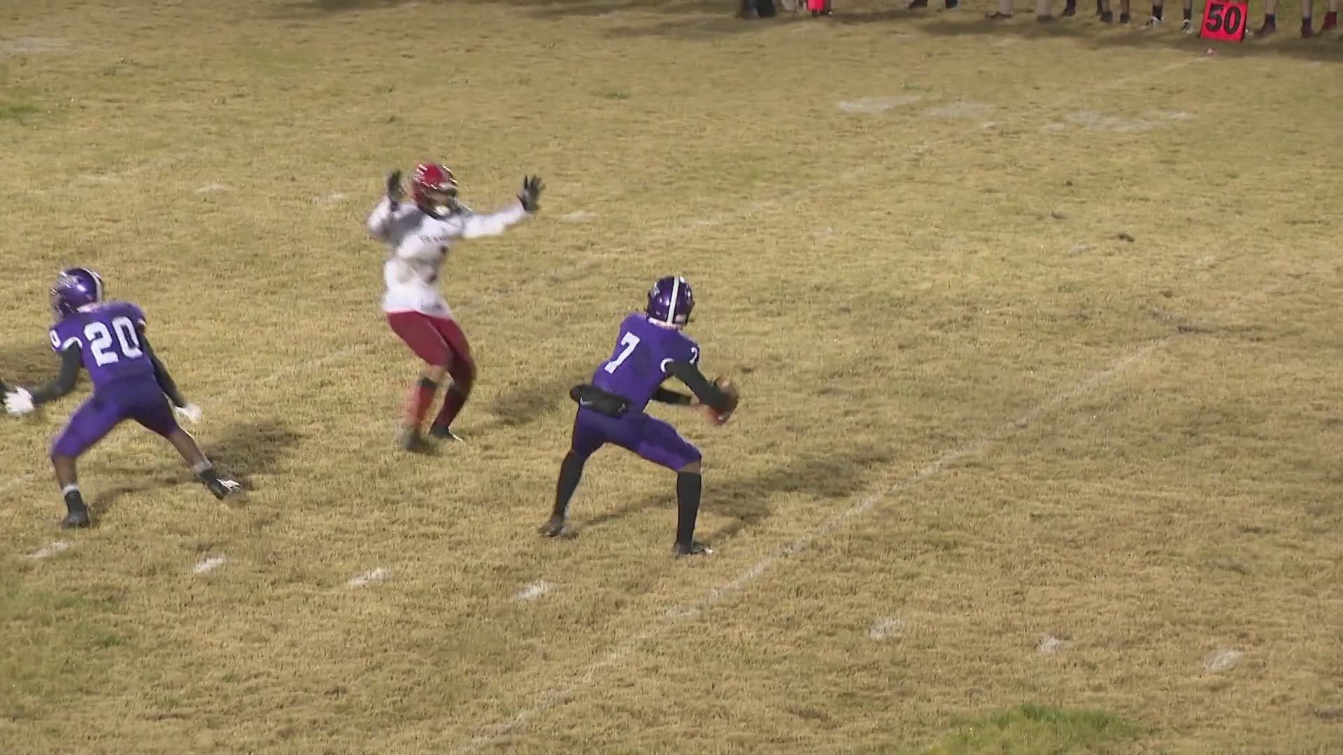 Anthony Barnes threw the first touchdown pass of the high school football season for Deep Creek.