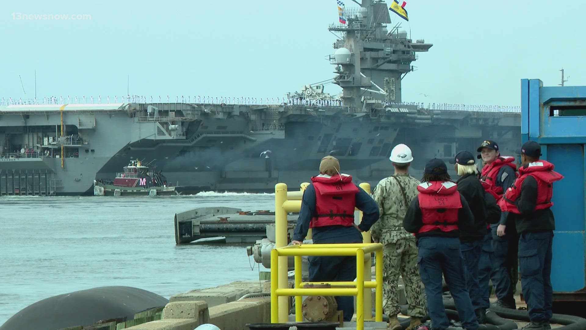 The Pentagon announced it is redirecting the USS Dwight D. Eisenhower and its strike group to the Persian Gulf.
