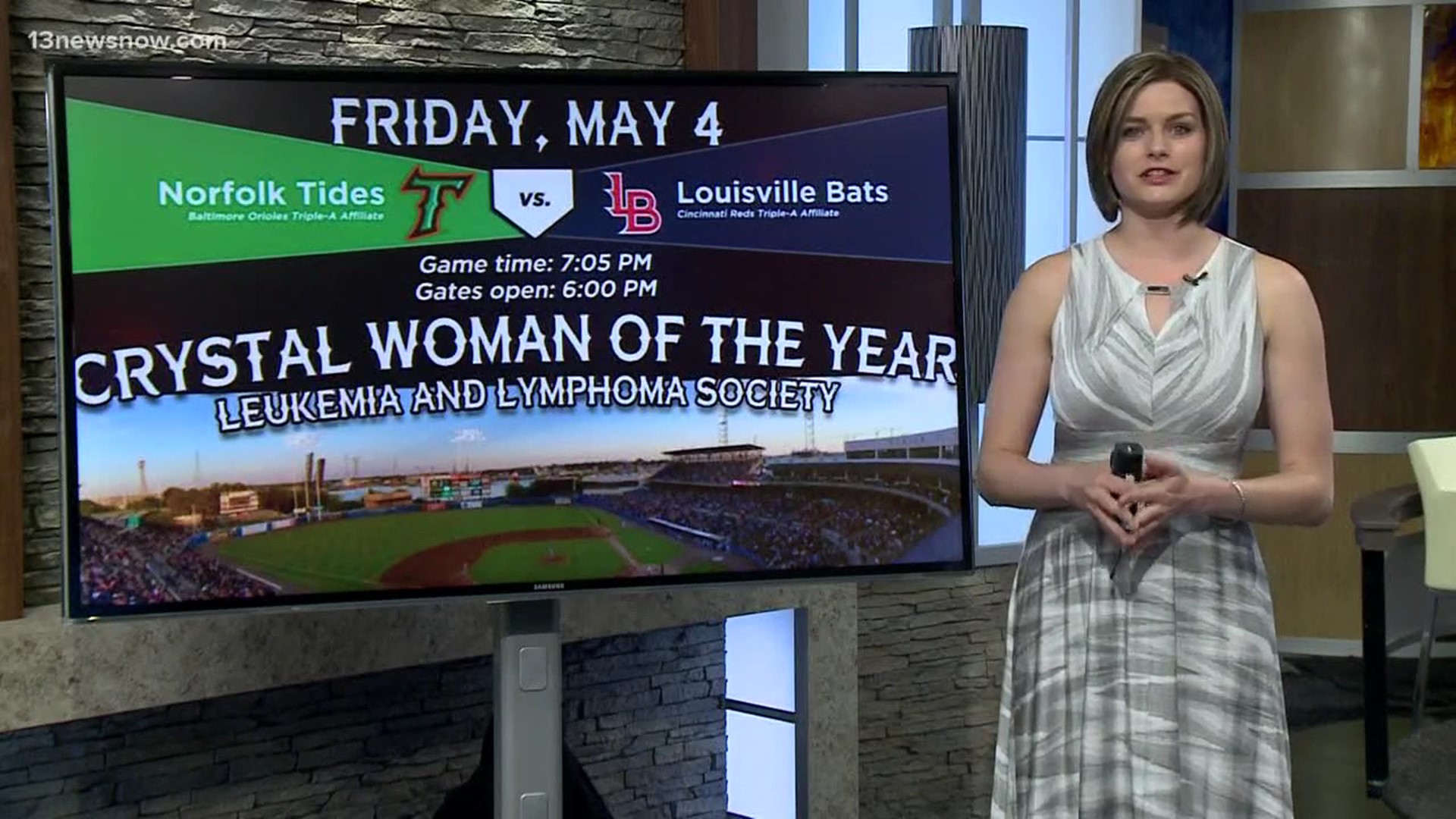 13News Now's Crystal Harper is working with the Norfolk Tides to raise money for the Leukemia and Lymphoma Society.